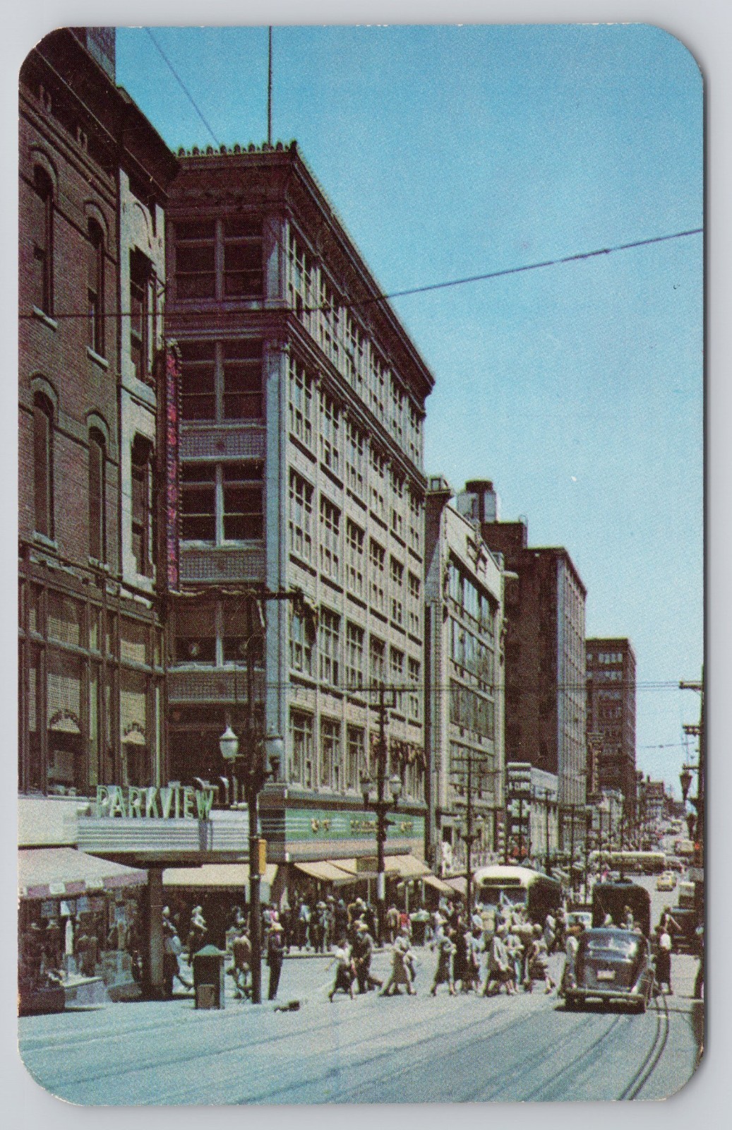 Kansas City MO Missouri 12th Street Looking East from Baltimore St. Postcard
