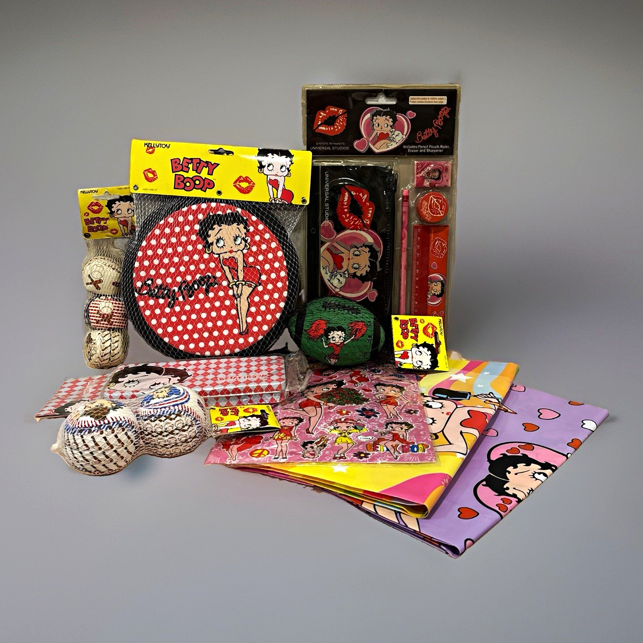 90s Deadstock Betty Boop 9 Piece Merchandise Lot Stationery Kellytoy Y2K Vintage