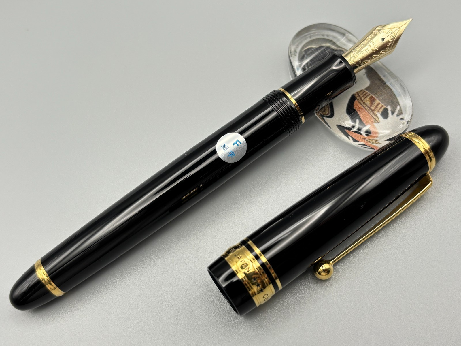 Pilot Custom 743 Fountain Pen Black 14K Fine F Nib w/ Con-70&box Used Japan