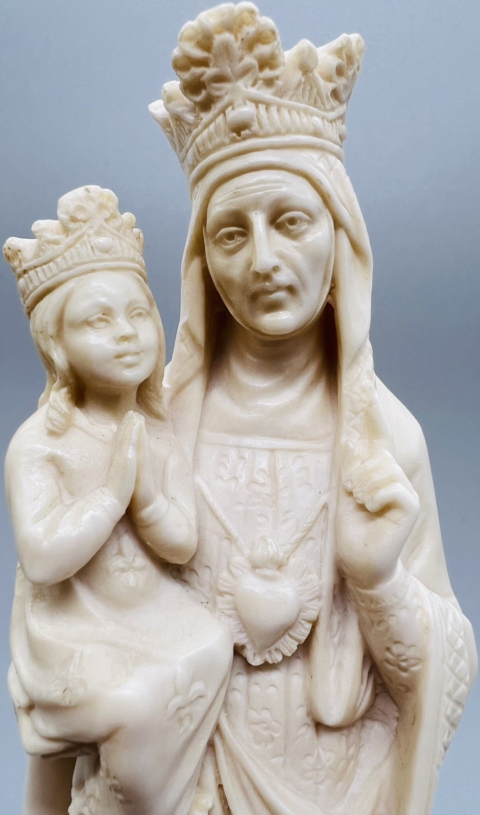 Our Lady of Paris by Italian Sculptor Amilcare Santini Gothic Madonna Mary 8.5\