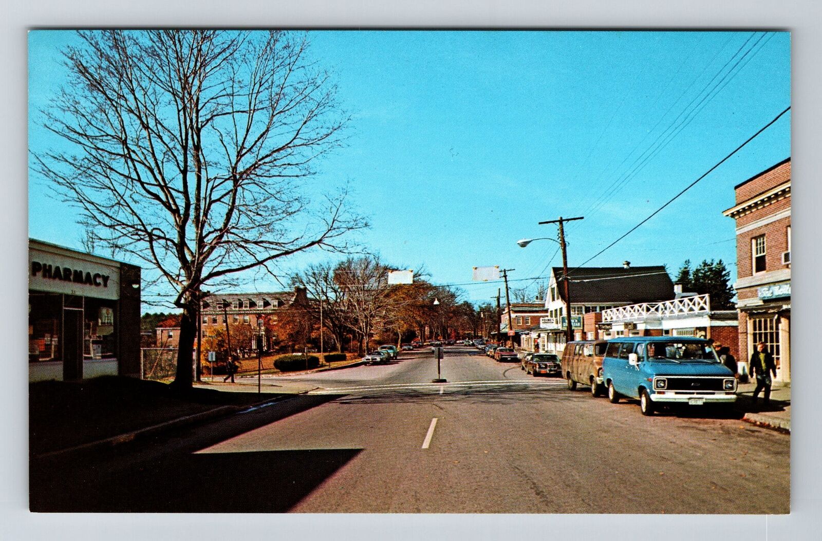 Durham NH-New Hampshire, Main Street, Scenic View, Vintage Postcard