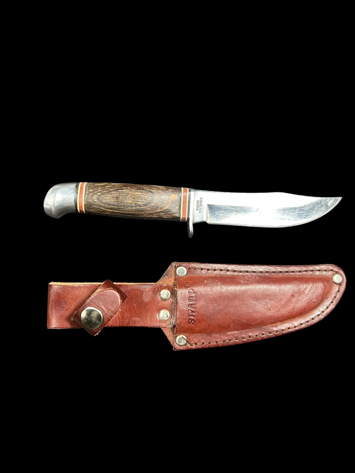 Vtg Sharp fixed blade knife w sheath