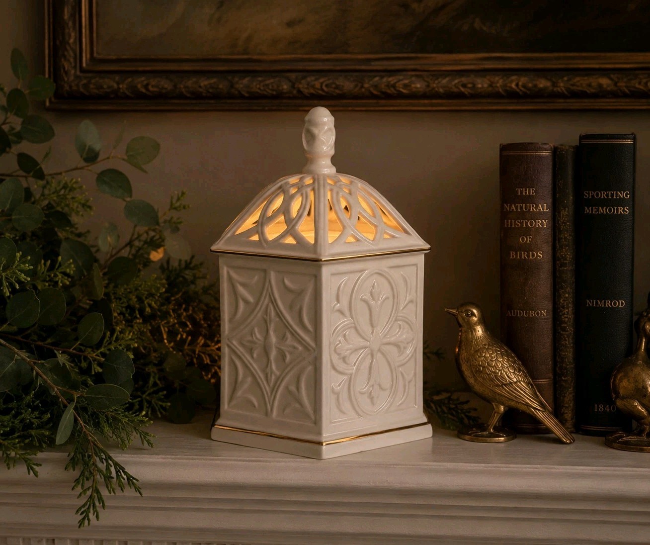 Lenox Illuminations Versailles Porcelain Octagonal Candlebox • Retired 7-1/2\