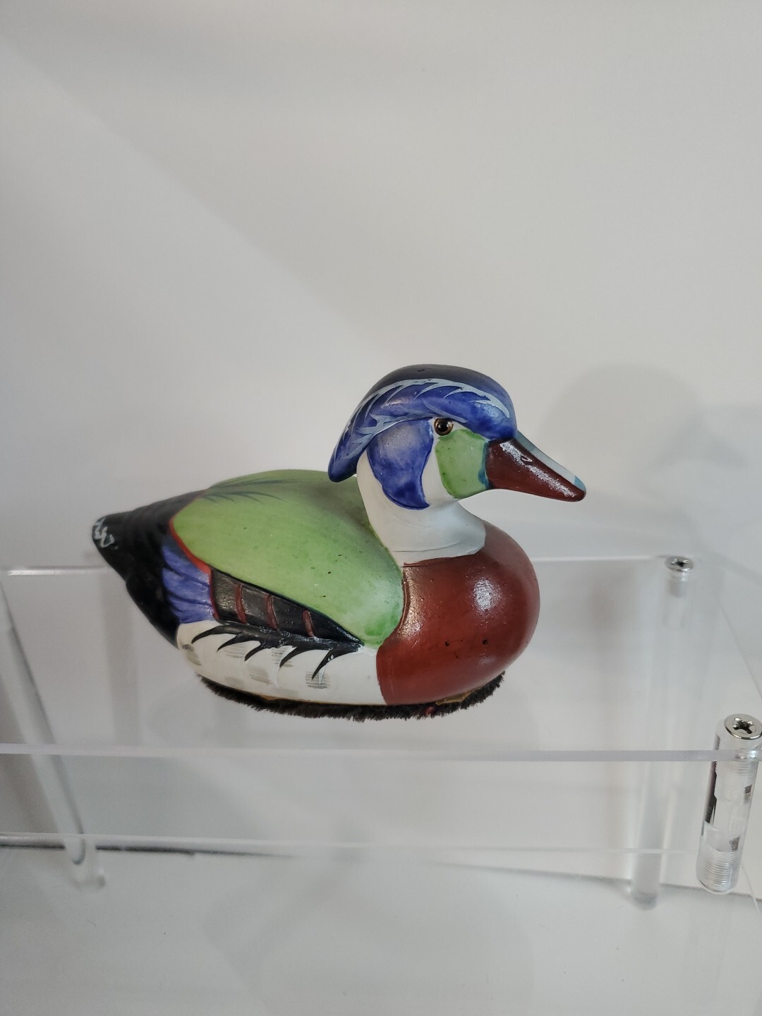 Vintage Jasco Mallard Handpainted Beautiful Ceramic Duck Decoy Figurine 80's