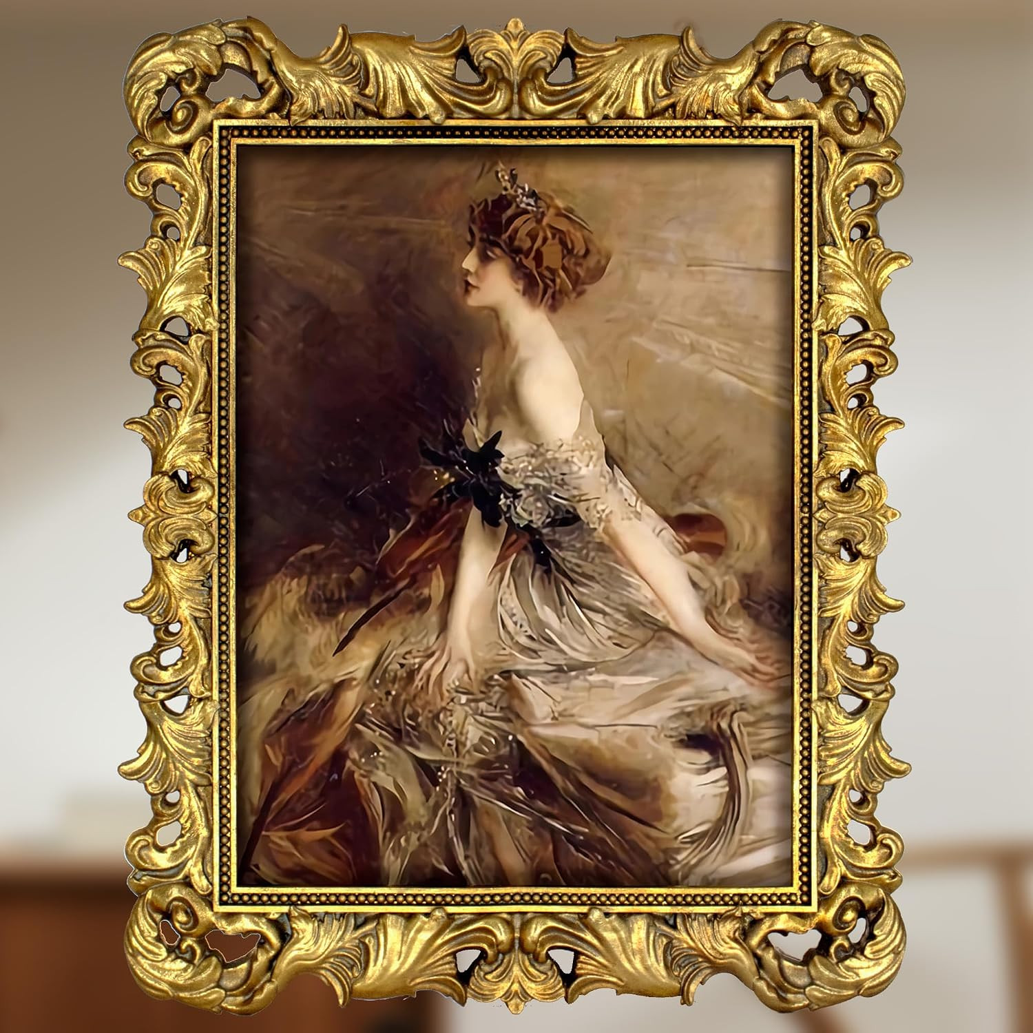 Gold 11X14 Picture Frame Vintage Picture Frames Ornate Baroque | Real Glass Gold 11X14 Picture Frame Vintage Picture Frames Ornate Baroque | Real Glass