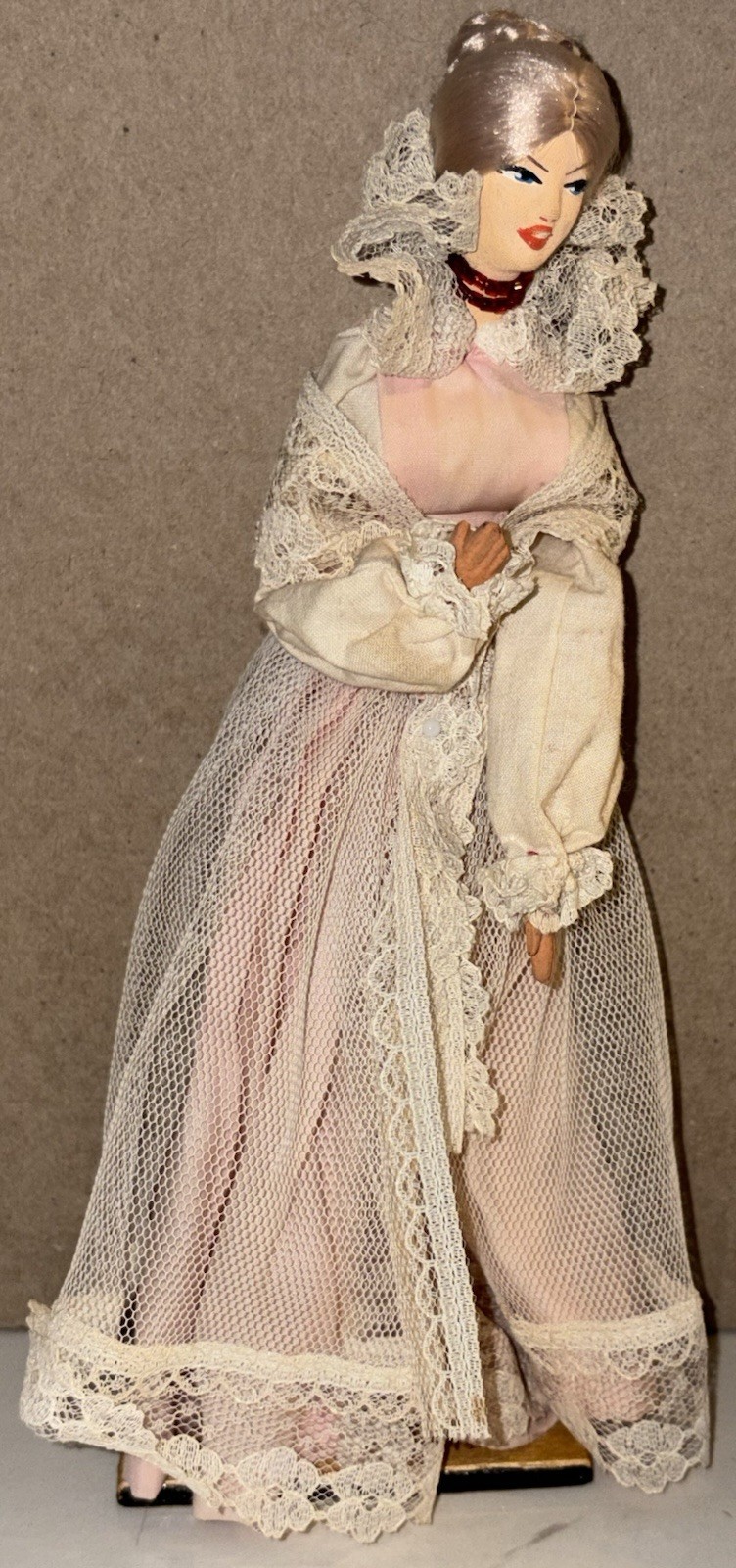 Vintage 1977 Polish Folk Doll Regionalna Żywczanka Lace Costume Original Label