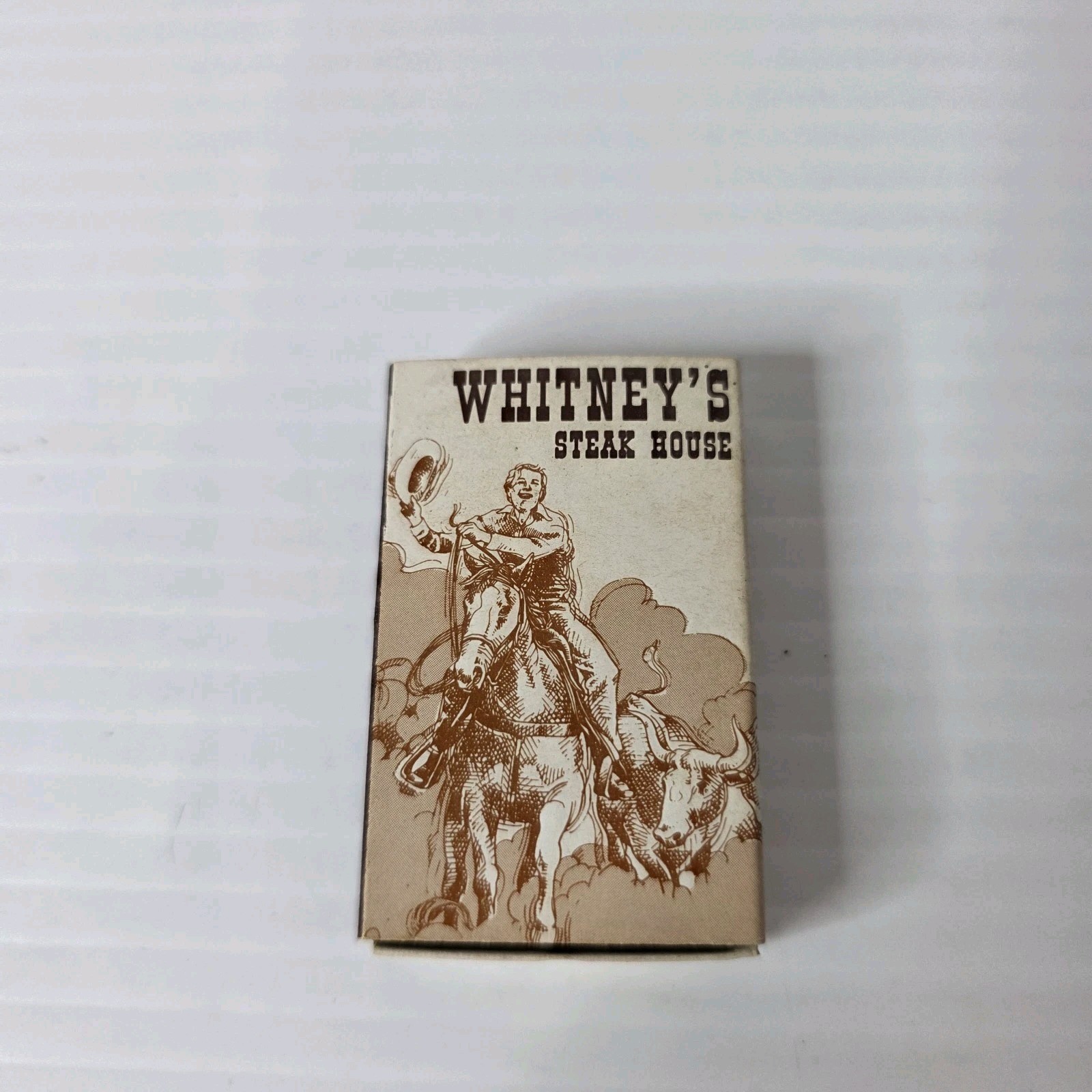 Whitney\'s Steak House Matchbox Unstruck Restaurant Bar Breckenridge Colorado Vtg