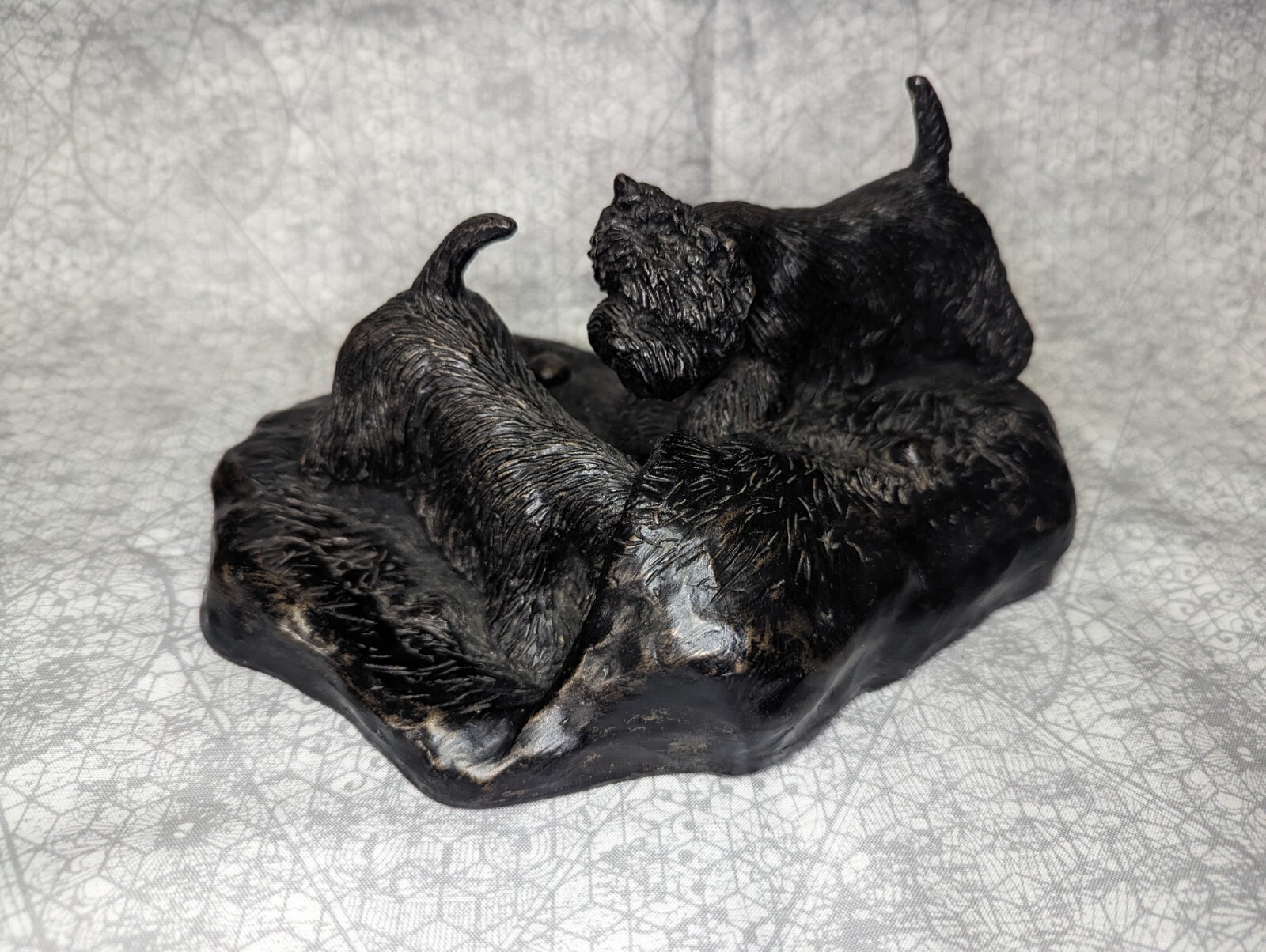 Cast Resin Sculpture by T (Tony) Acevedo - Scotty Dogs Scottish Terriers 31/350 Cast Resin Sculpture by T (Tony) Acevedo - Scotty Dogs Scottish Terriers 31/350