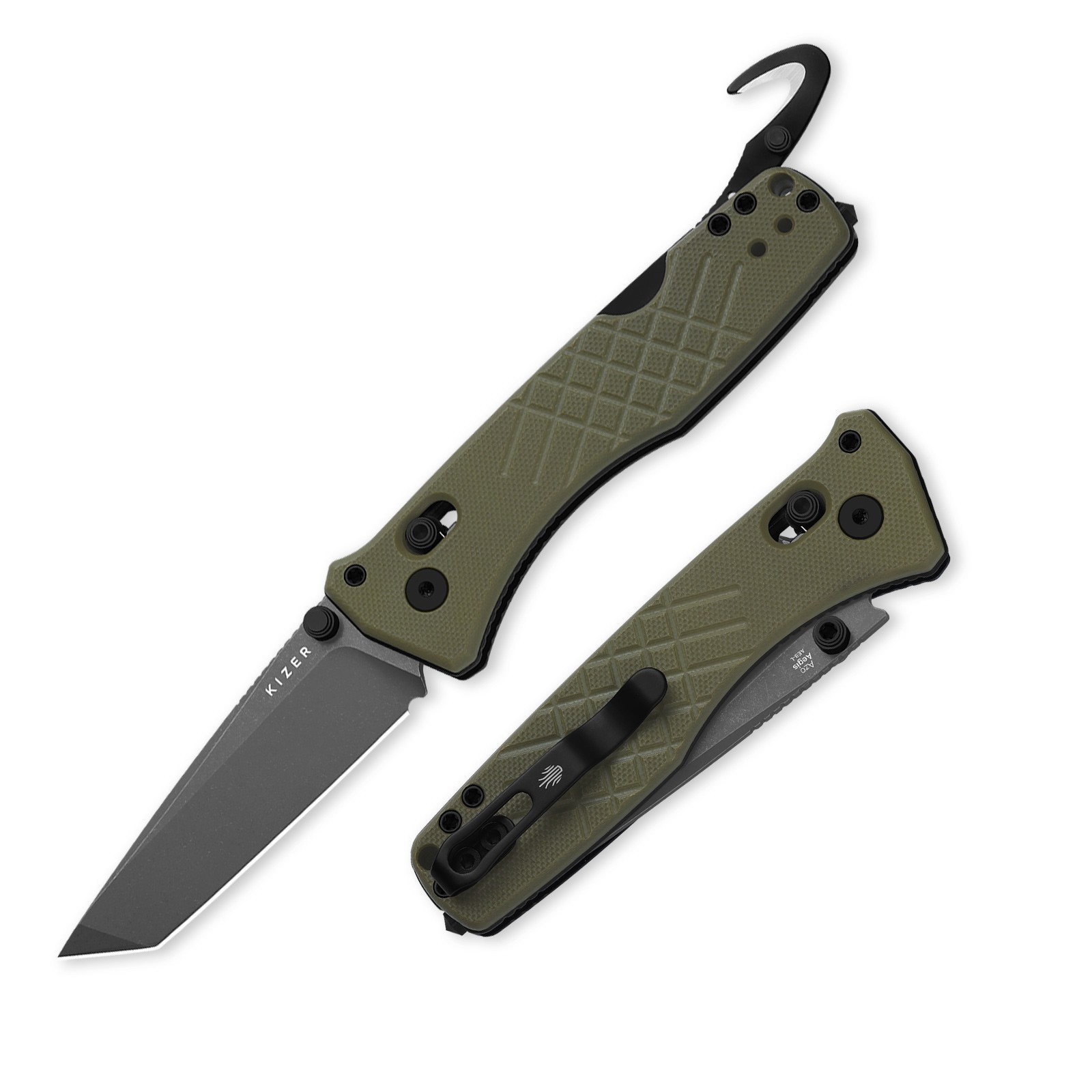 Kizer Aegis T EDC Folding Pocket Knife AEB-L Blade G10 Handle V3774CTA2 Camping