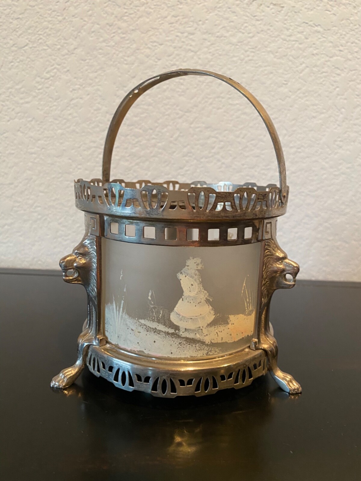 Antique RARE Mary Gregory Painted Tea Warmer