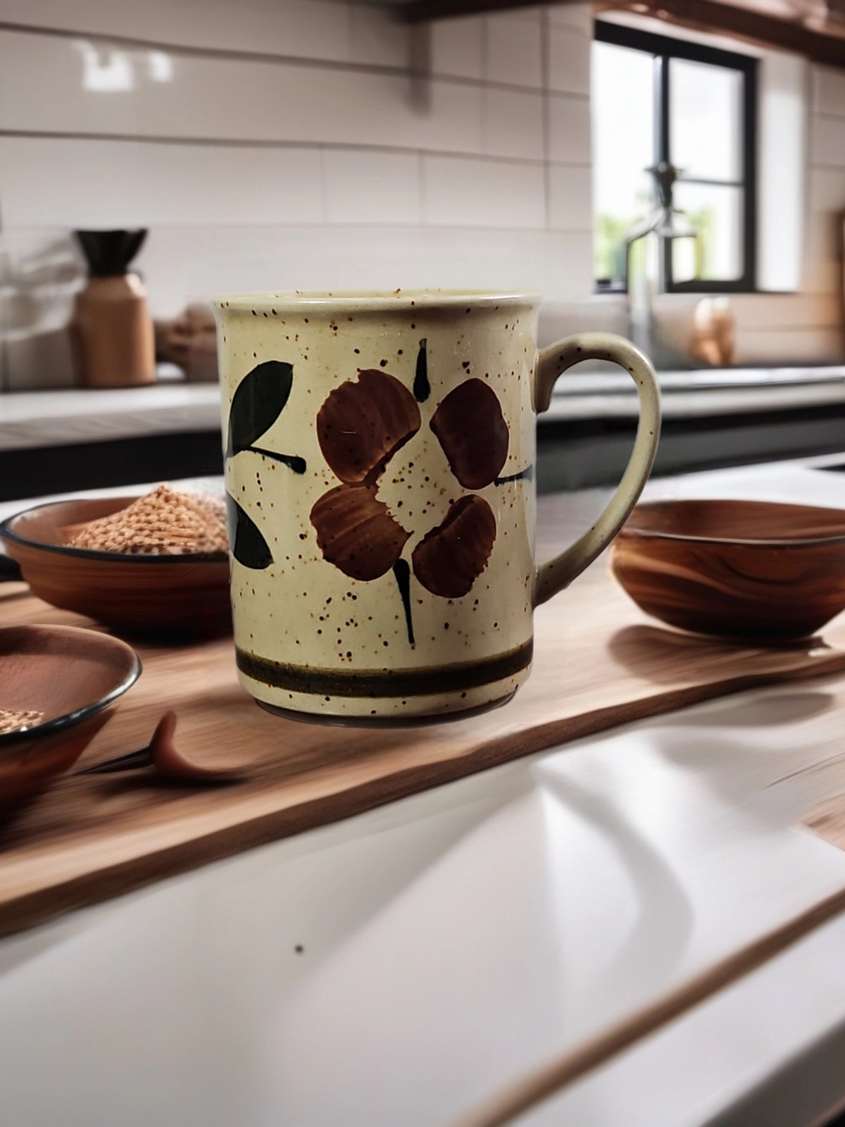 Vtg 1970\'s  Japan Otigiri Stoneware Coffee Cup 