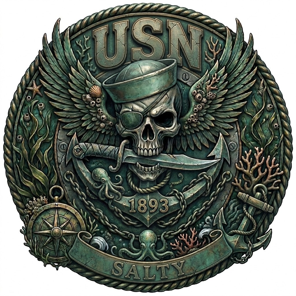 Salty US Navy Sailor Deployment Coffee Mug - Prior Service USN Gift Drinkware