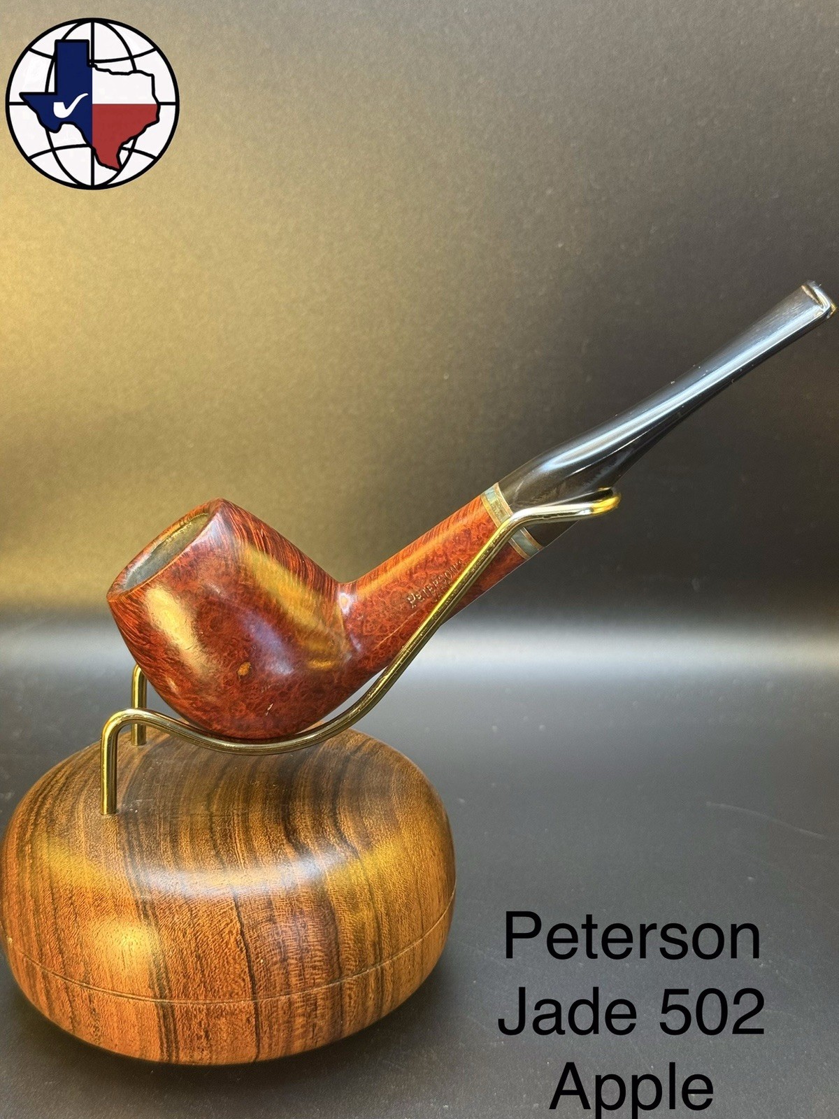 Vintage Peterson Jade 502 Apple Tobacco Pipe