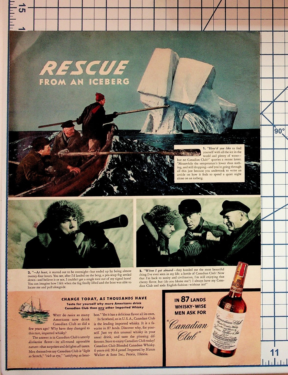 Vintage Canadian Club Whisky Ad \ Vintage Canadian Club Whisky Ad \