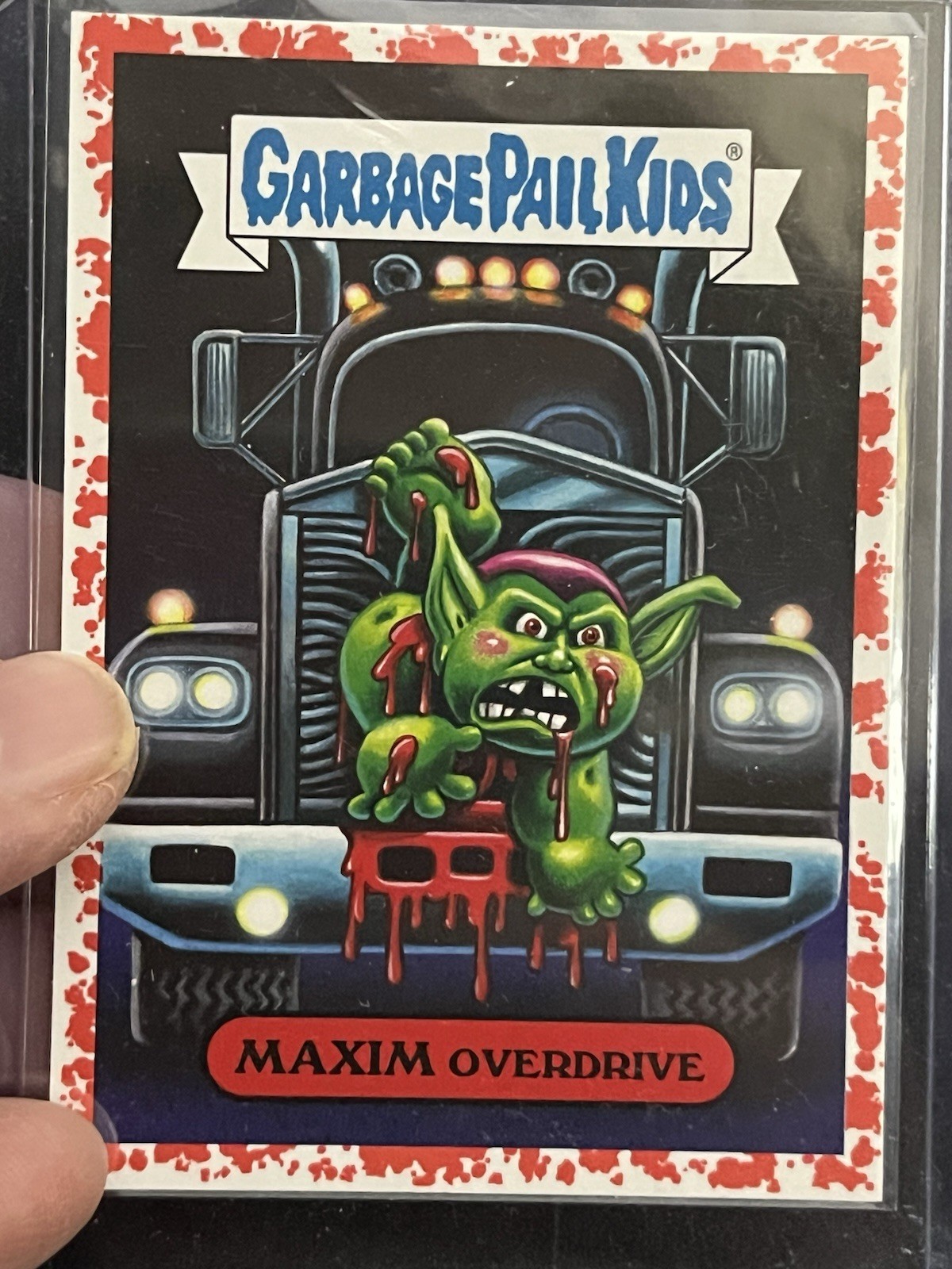 Garbage Pail Kids Card Maxim Overdrive Number Stamped 55/75 Mint Condition 