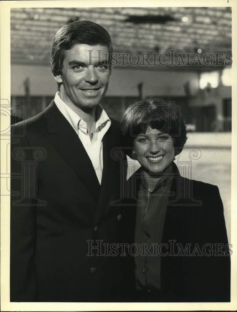 1981 Press Photo Don Criqui & Dorothy Hamill in \