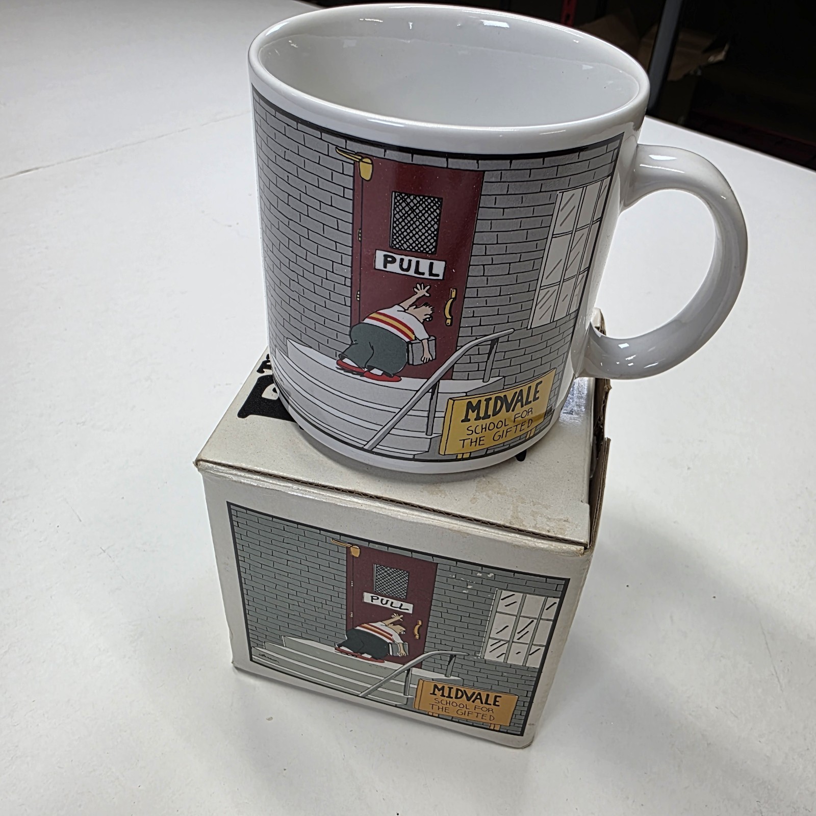 Vintage The Far Side Midvale School for the Gifted Mug Gary Larson 1986 Boxed