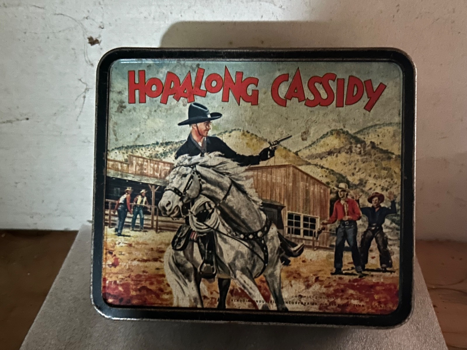 Rare Vintage 1954 Metal Hopalong Cassidy Lunch Box