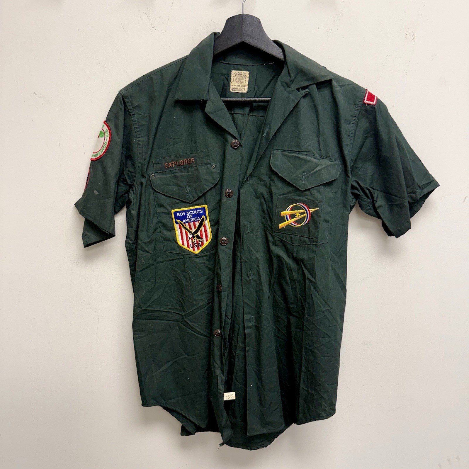 Vintage 1960s BSA Boy Scouts Explorer Shirt Patched Macon Georgia Vintage 1960s BSA Boy Scouts Explorer Shirt Patched Macon Georgia