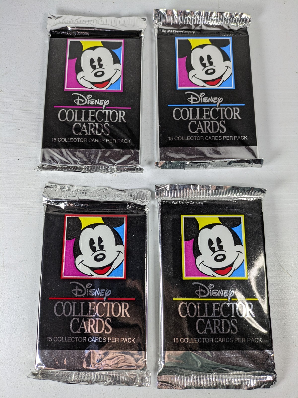 1991 Disney Collector's Cards Packs Set Of 4 New Factory Sealed Packs BRAND NEW