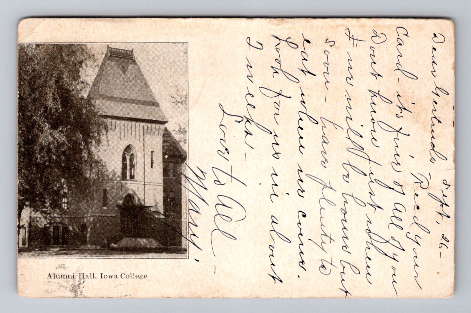 Redfield SD-South Dakota, Alumni Hall Iowa College, PC Vintage c1909 Postcard