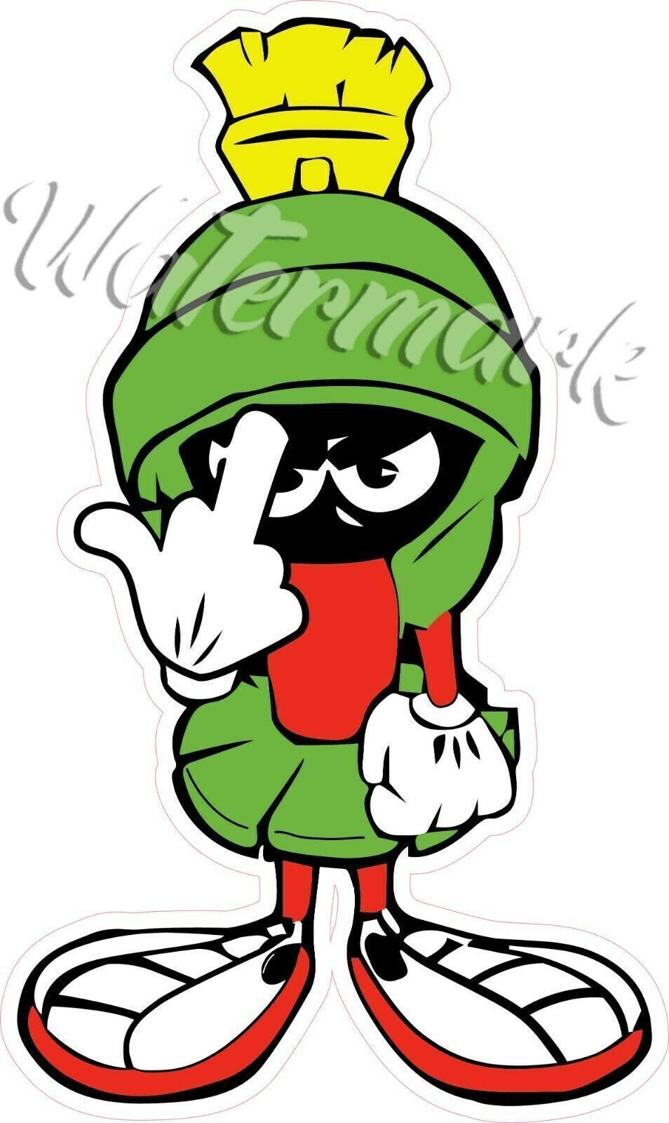 Marvin the Martian Middle Finger Sticker / Vinyl Decal |10 Sizes with TRACKING
