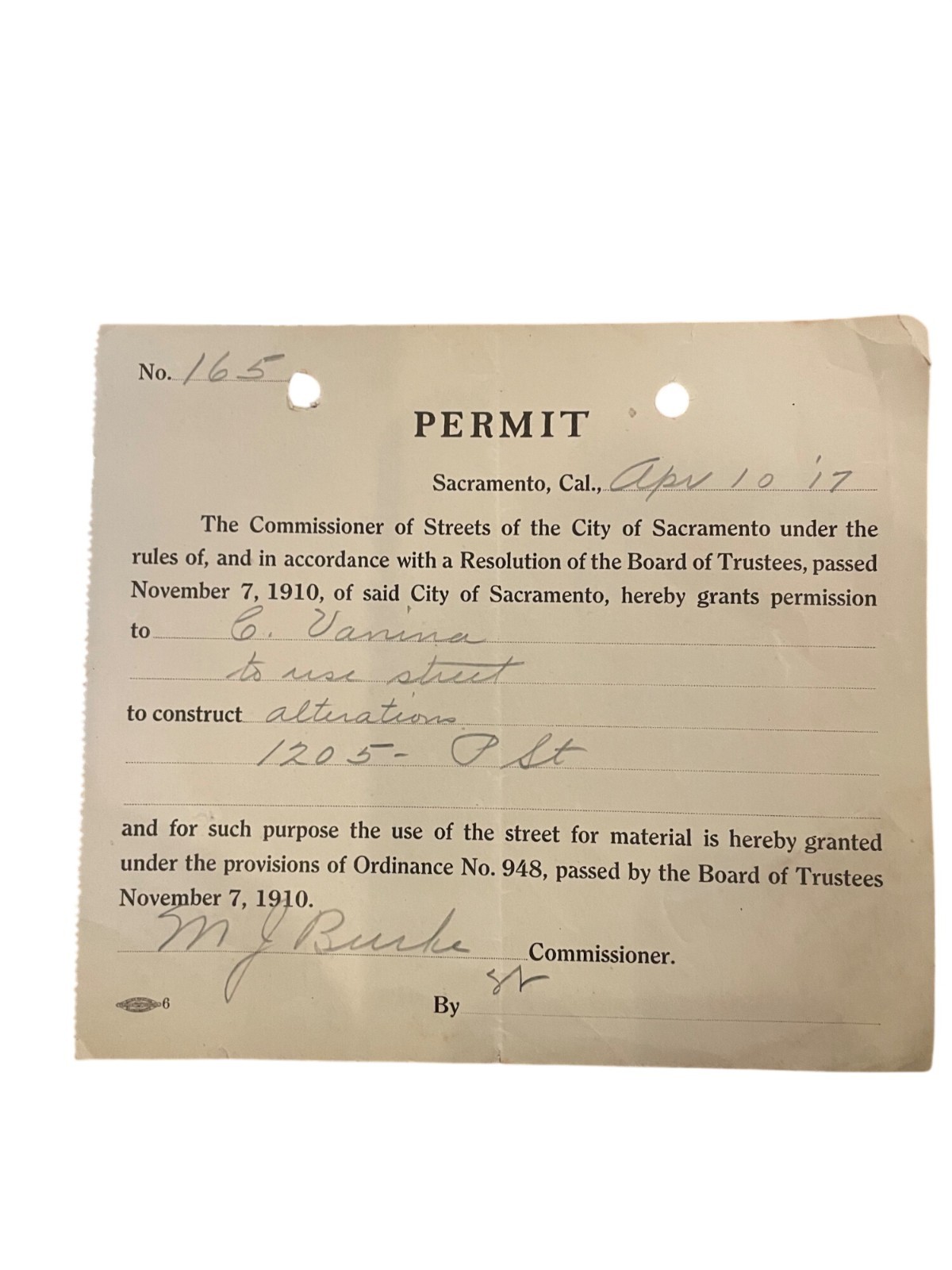 Vintage 1910s Sacramento Building Permits Set Of 7 Historic Ephemera Authentic C Vintage 1910s Sacramento Building Permits Set Of 7 Historic Ephemera Authentic C