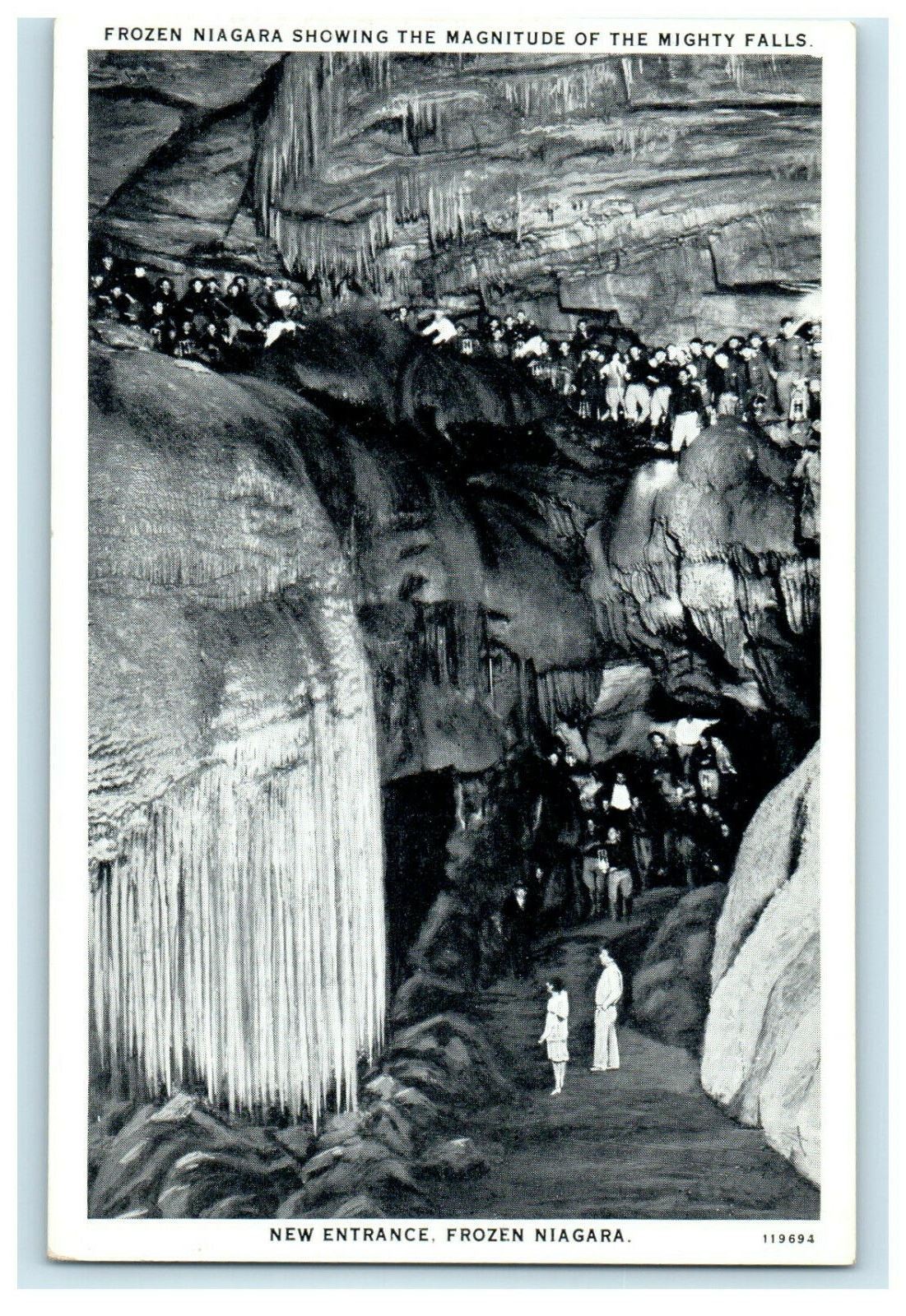 c1920s Frozen Niagara Showing the Magnitude of the Mighty Falls Postcard