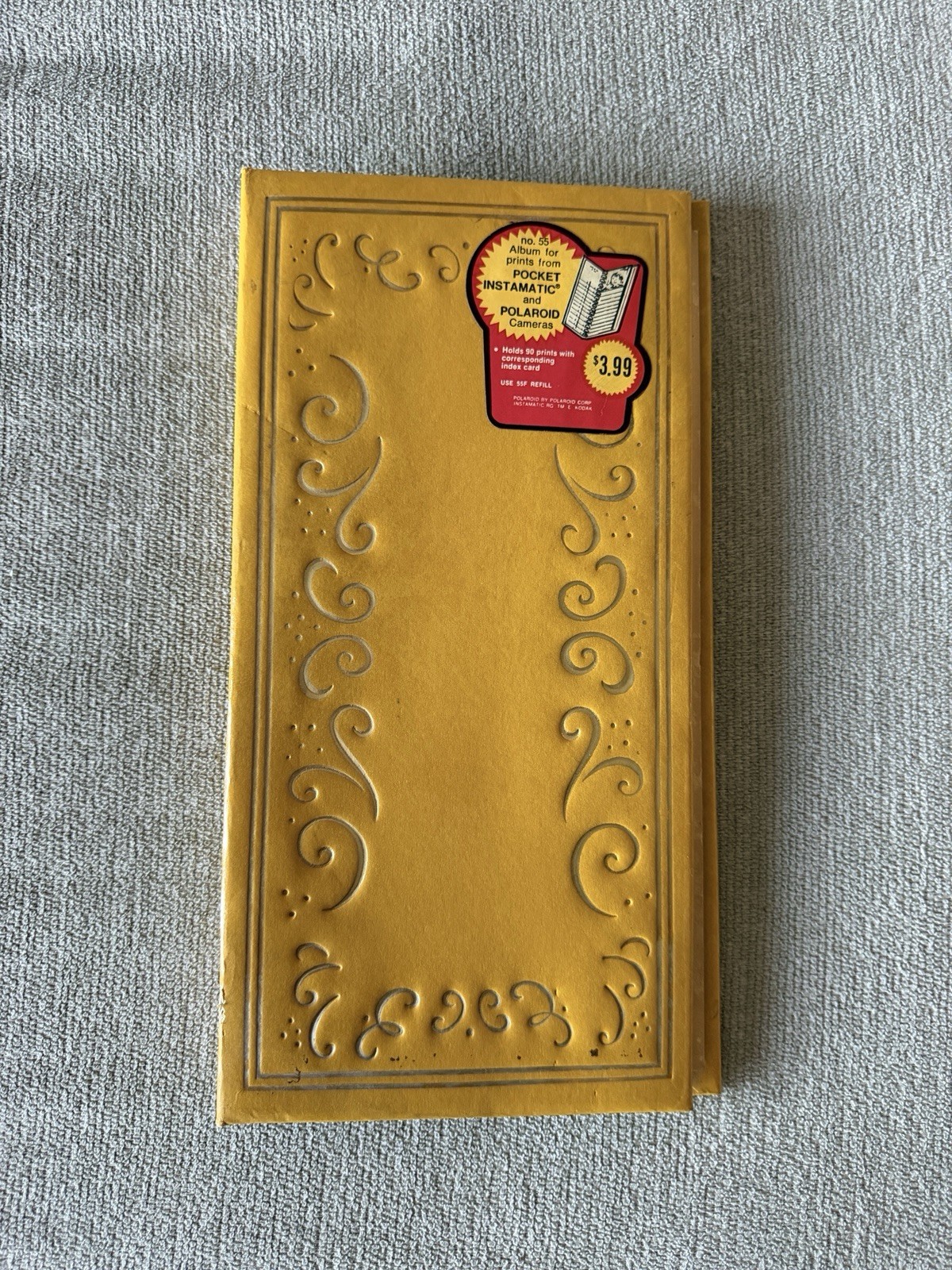 Vintage 1970\'s Mustard Yellow Deluxe Photo Album Polaroid Kodak