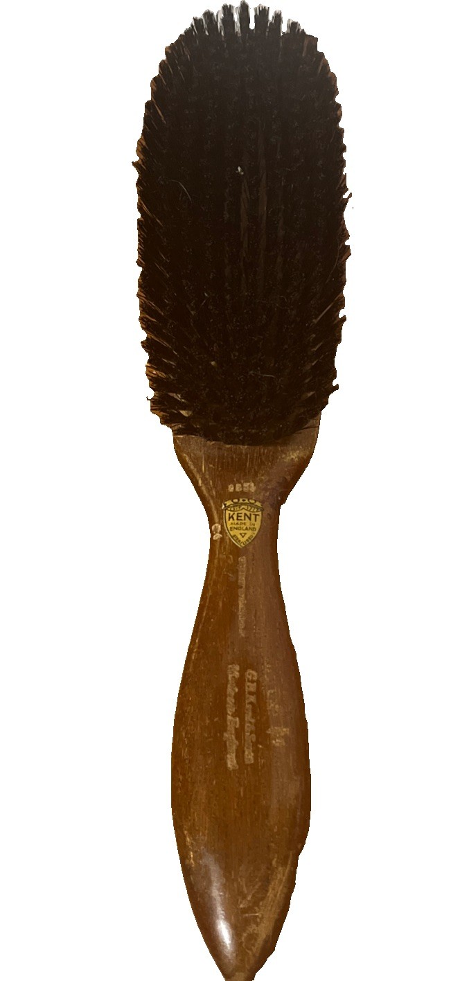Vintage Kent Wooden Handle 100% Sterilized Bristle Brush - Made in England 13”