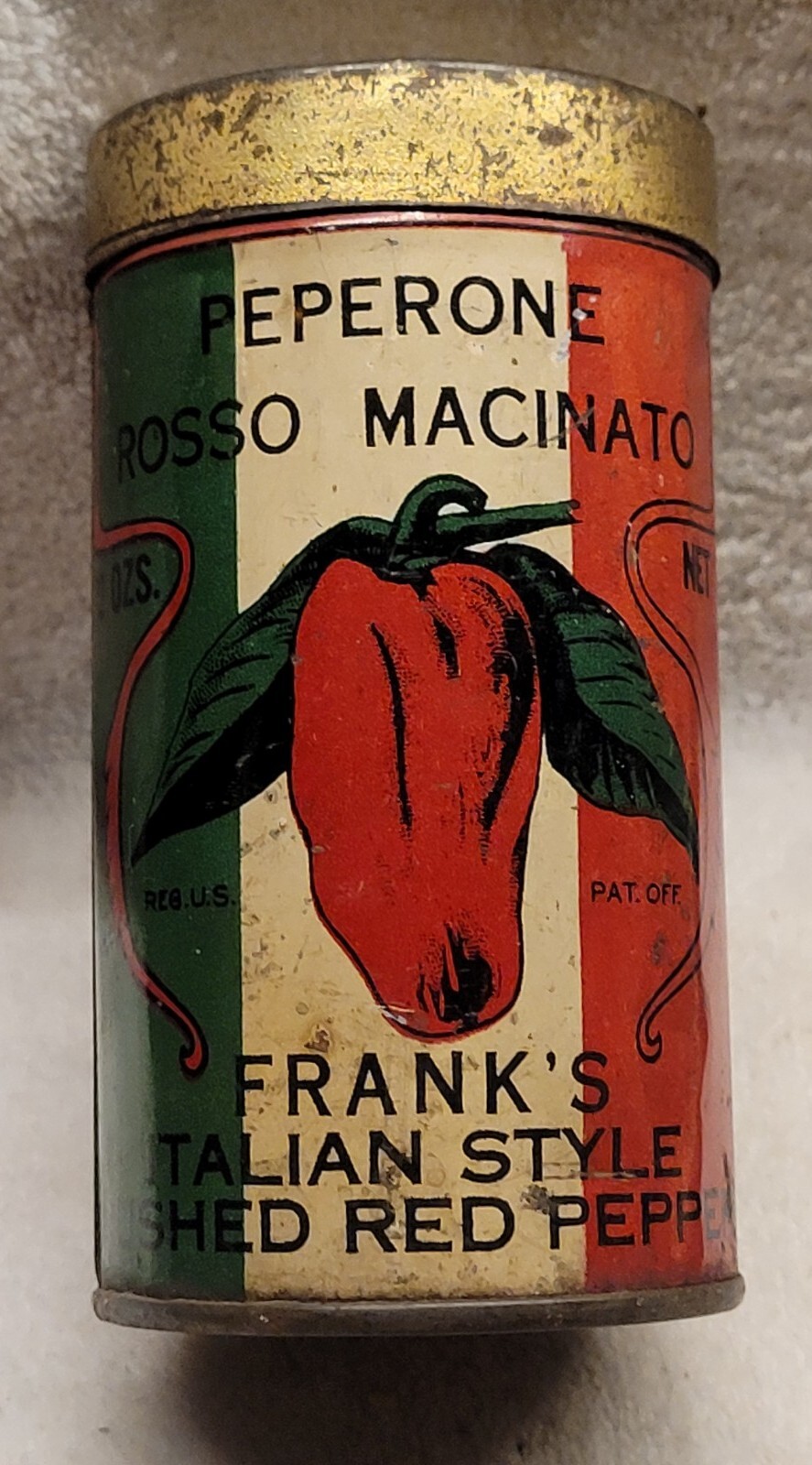 Rare Frank Tea & Spice Company Frank\'s Red Pepper Tin Awesome Graphics Empty