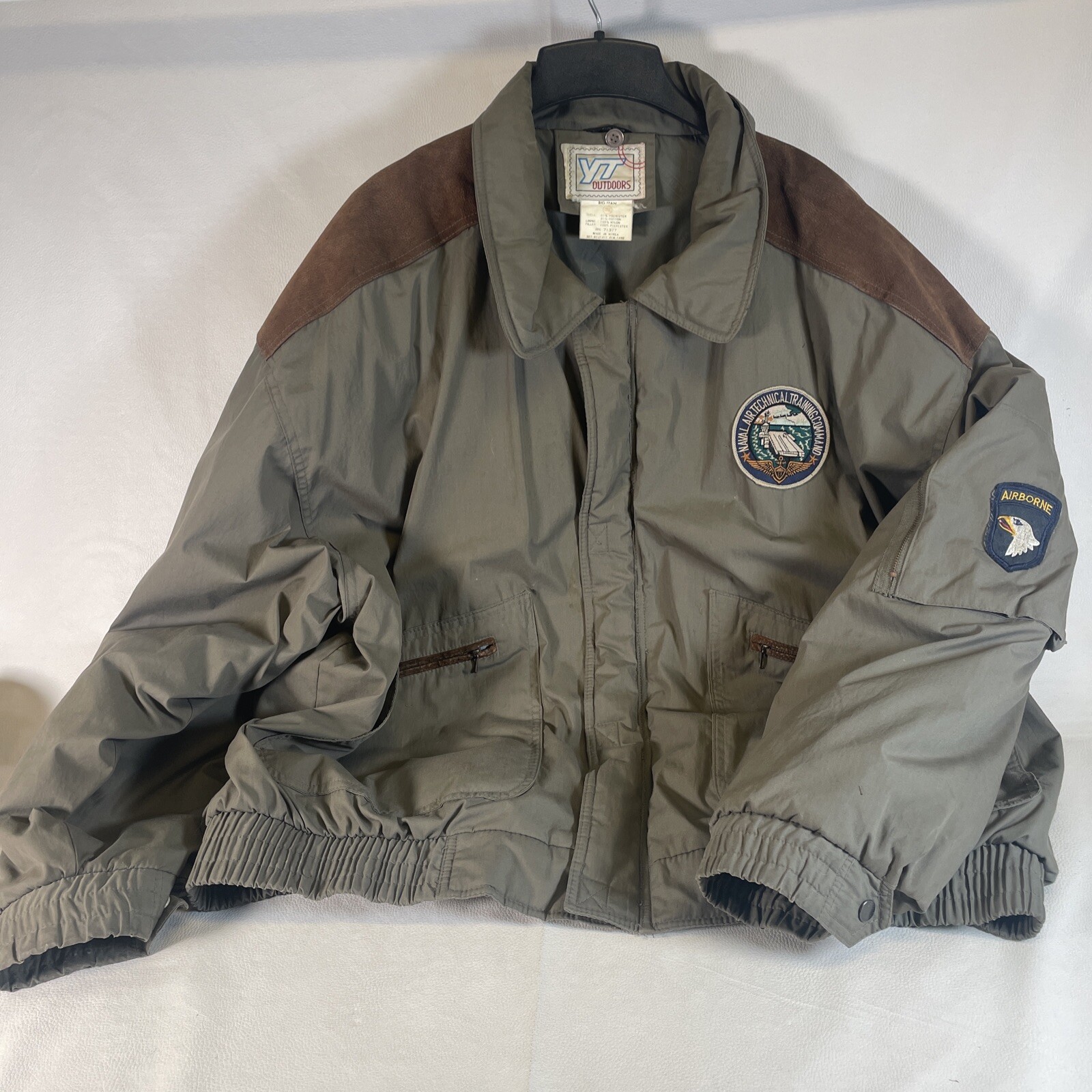 Vintage 70s Unique US Naval Air Technical / Airborne Patch Jacket 3XL