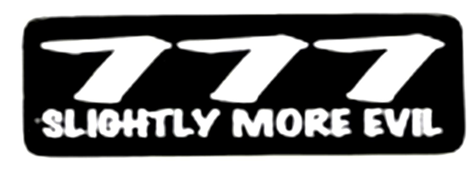 777 SLIGHTLY MORE EVIL HELMET STICKER HARD HAT STICKER 