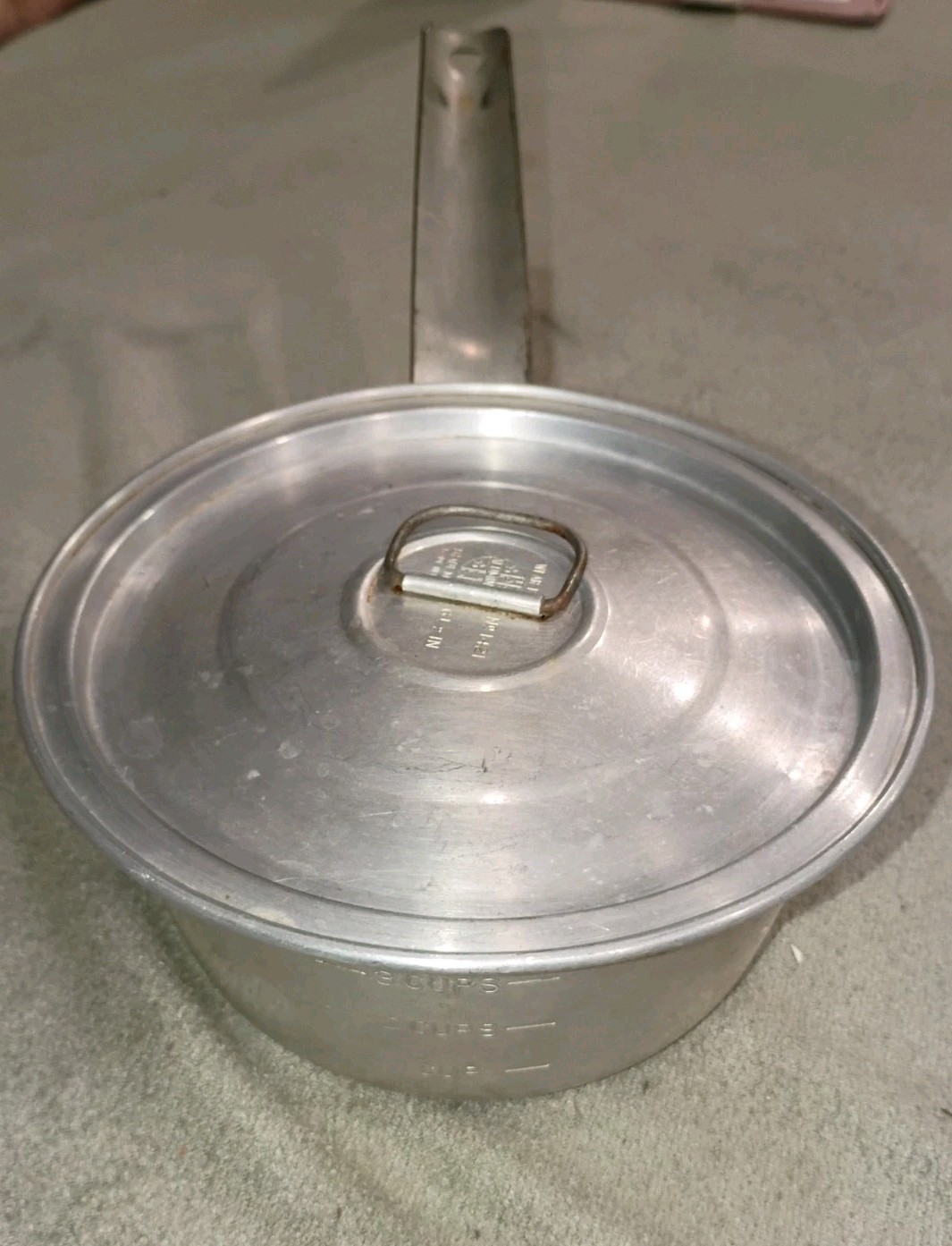 Vintage Wear-Ever Aluminum 3 Cup Saucepan Pot No 2030  w Lid No 1421