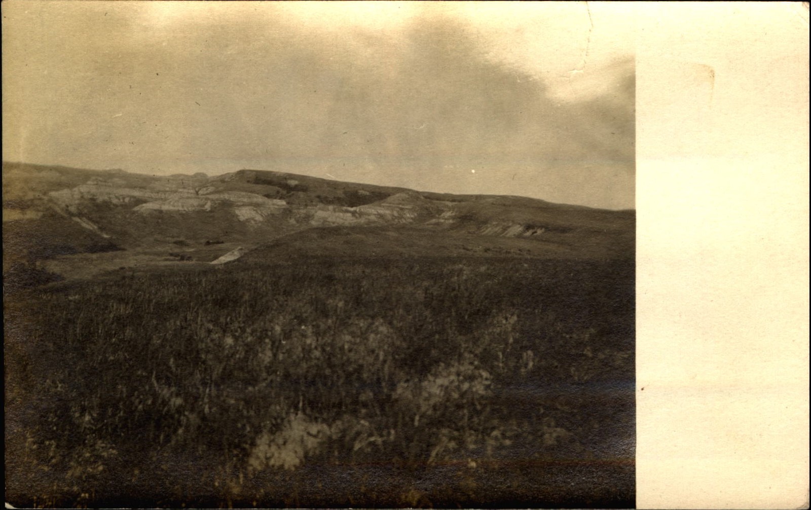 Prairie and mountain area RPPC ~ Spring Brook ND 1909 to KATE SPURGEON Marion OH
