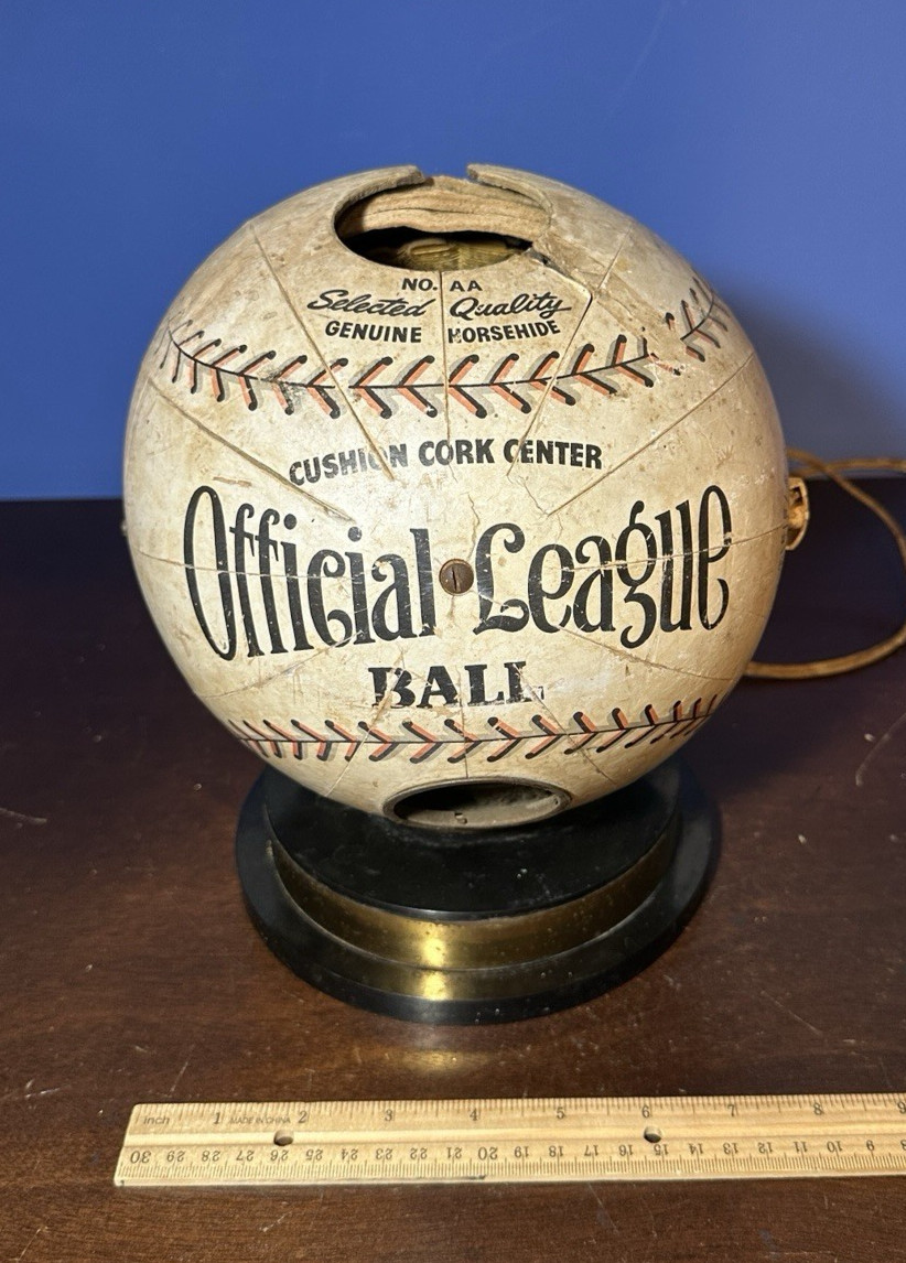Original Trophy Official League Ball Radio Baseball MLB 1940s Antique NotWorking