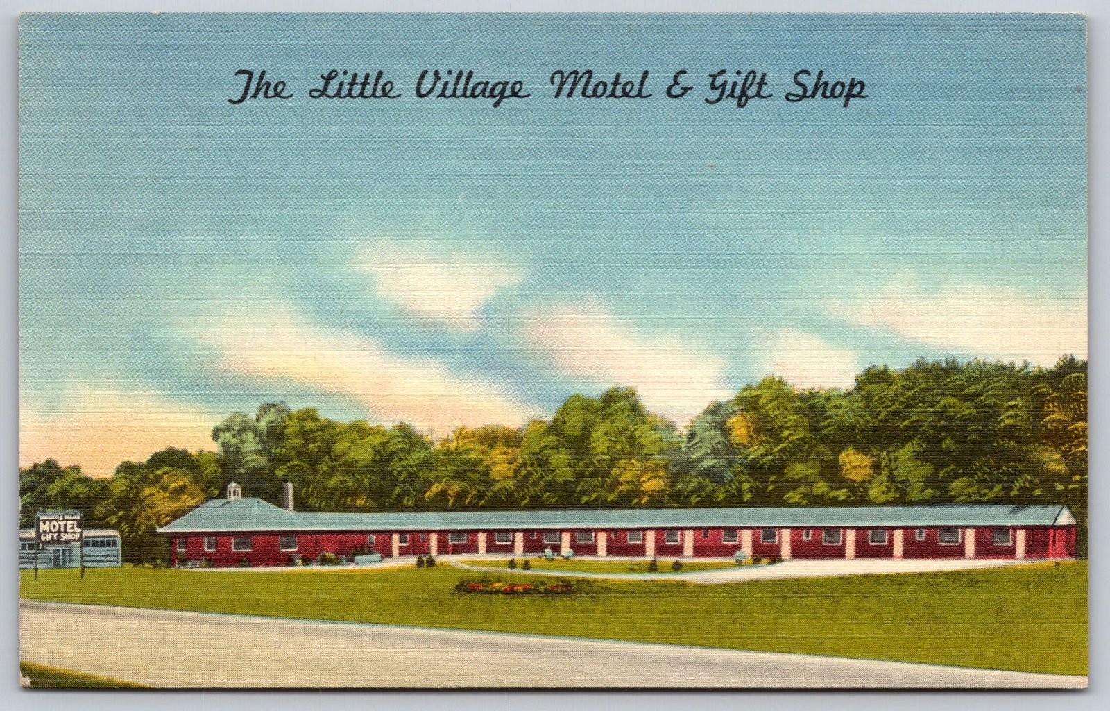 Berlin Connecticut Little Village Motel Gift Shop Tichnor Postcard PC461