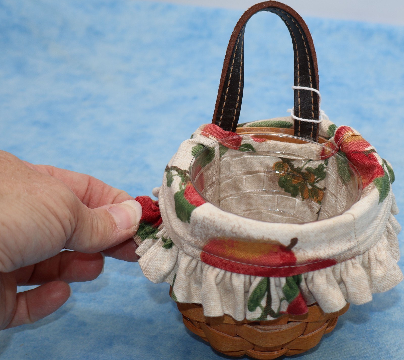 Longaberger 2002 Extra Small Gatehouse Basket Fabric Liner And Protector