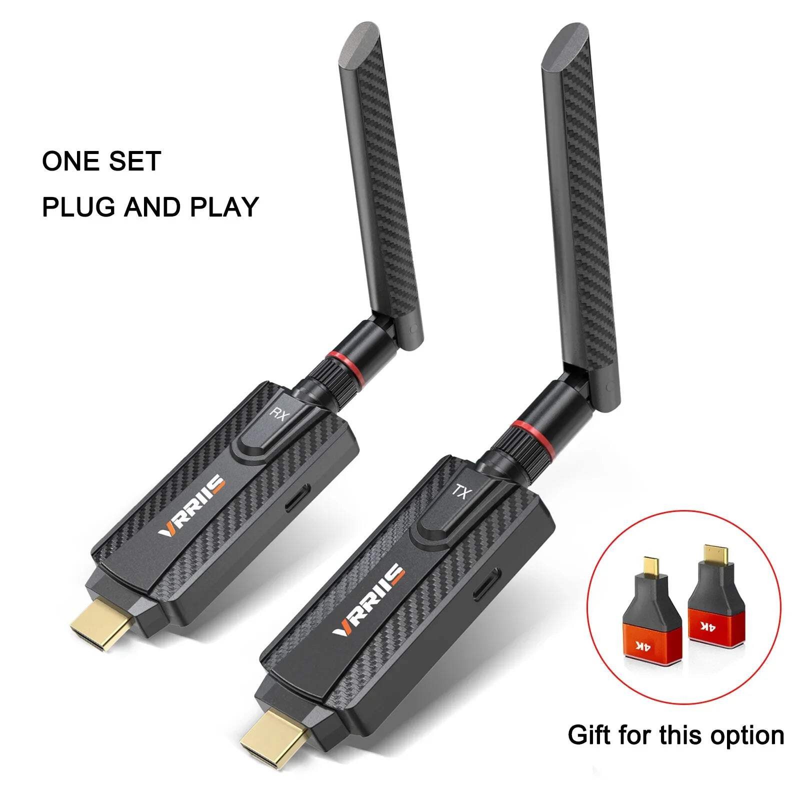 5G 200m Wireless Wifi HDMI Video Transmitter Receiver Extender TV Stick Dongle A