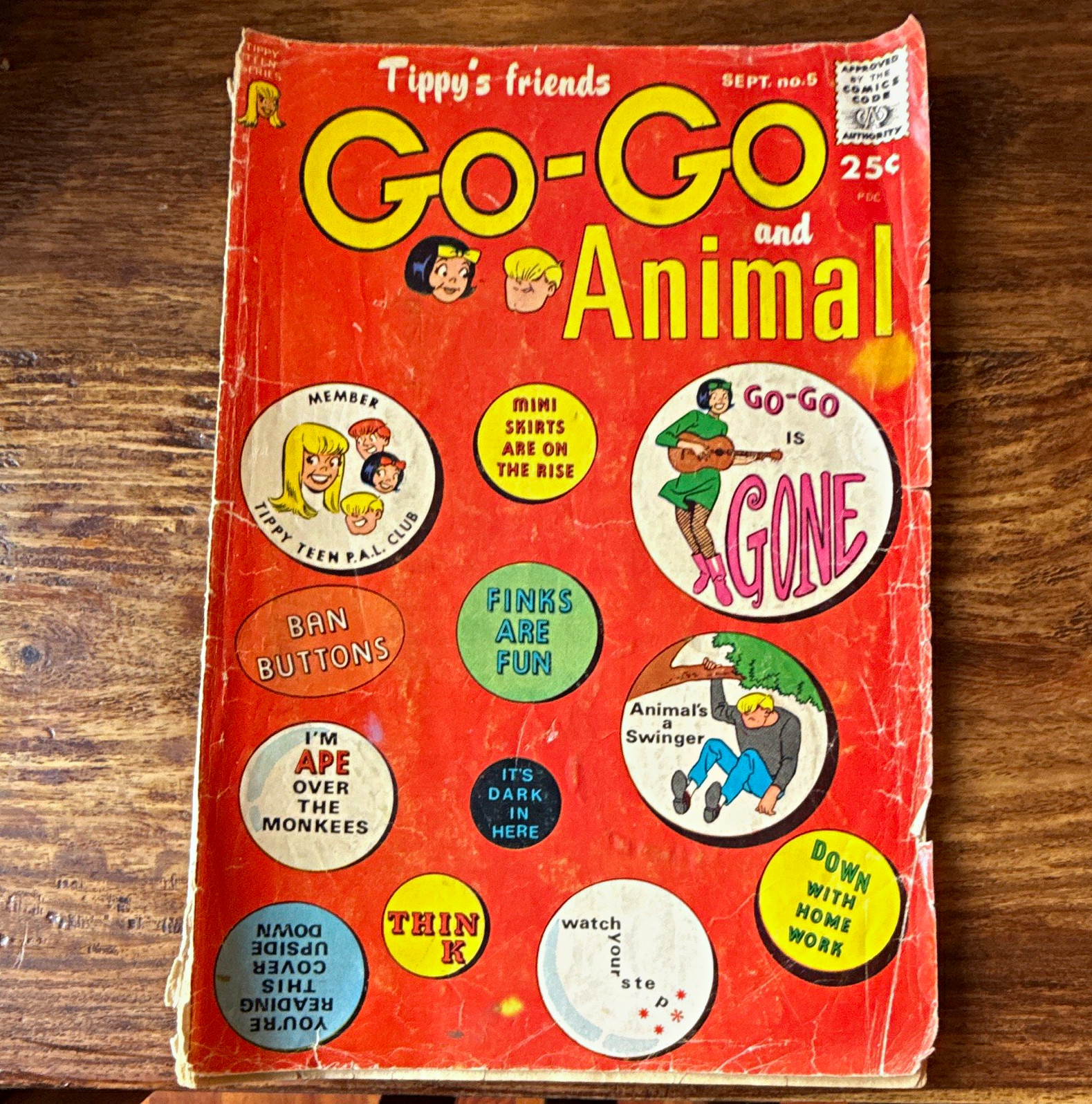 Tippy's Friends Go-Go and Animal #5 (Sep 1967) Tower Comics