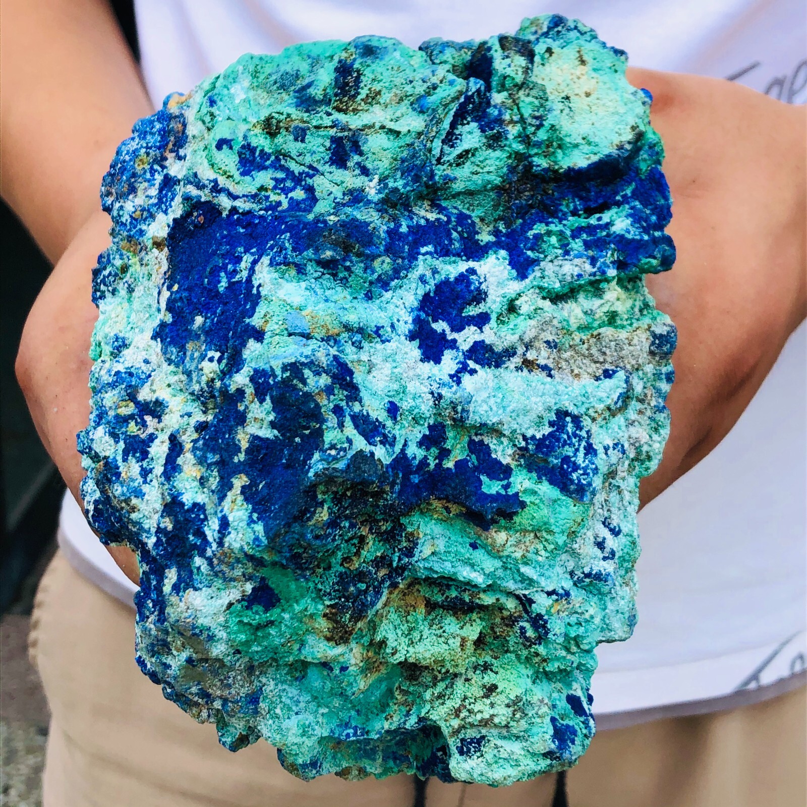 4.88LB BEST NATURAL Azurite/Malachite crystal minerals specimens