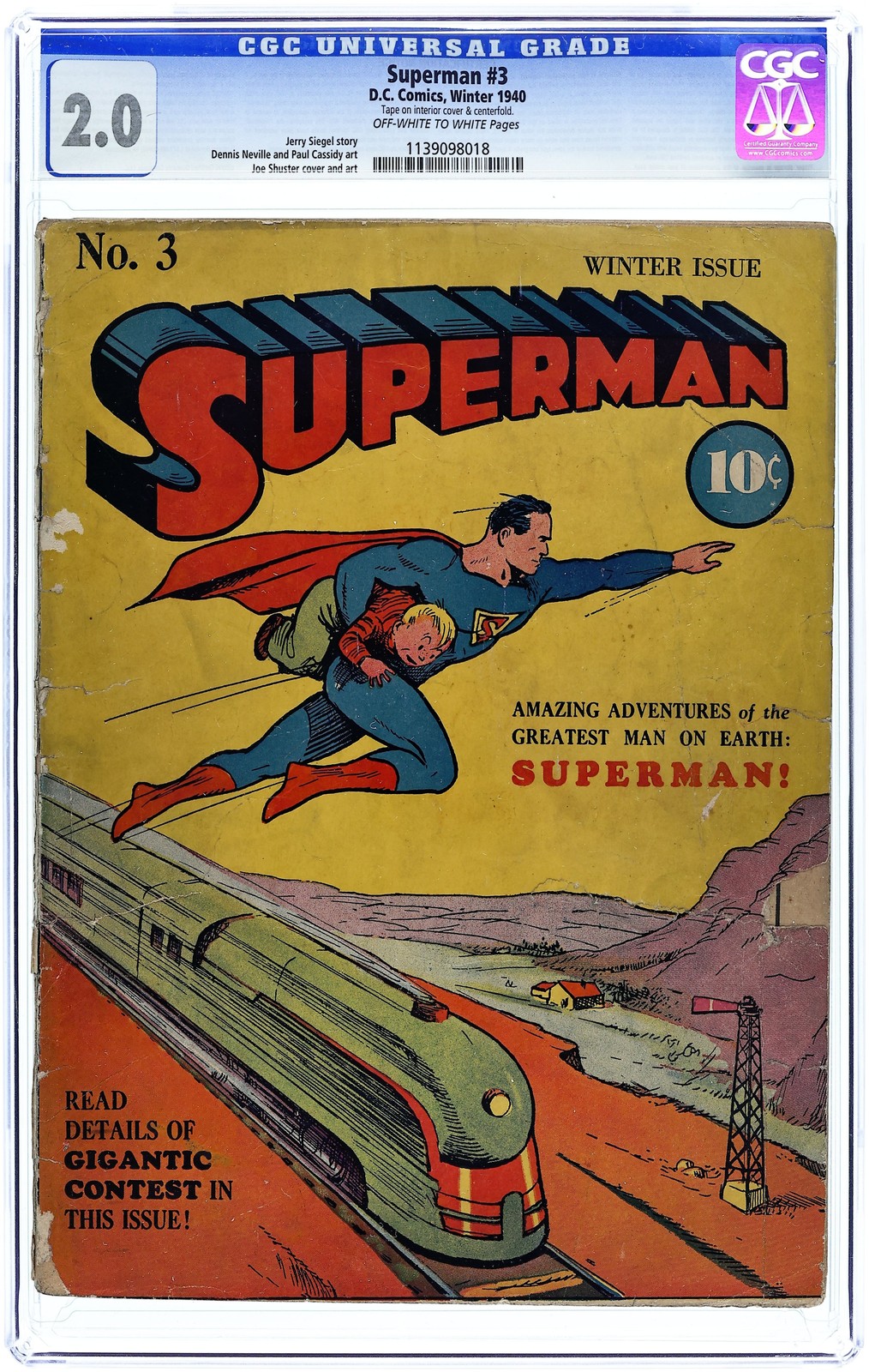 Superman #3 CGC 2.0 1939 1139098018