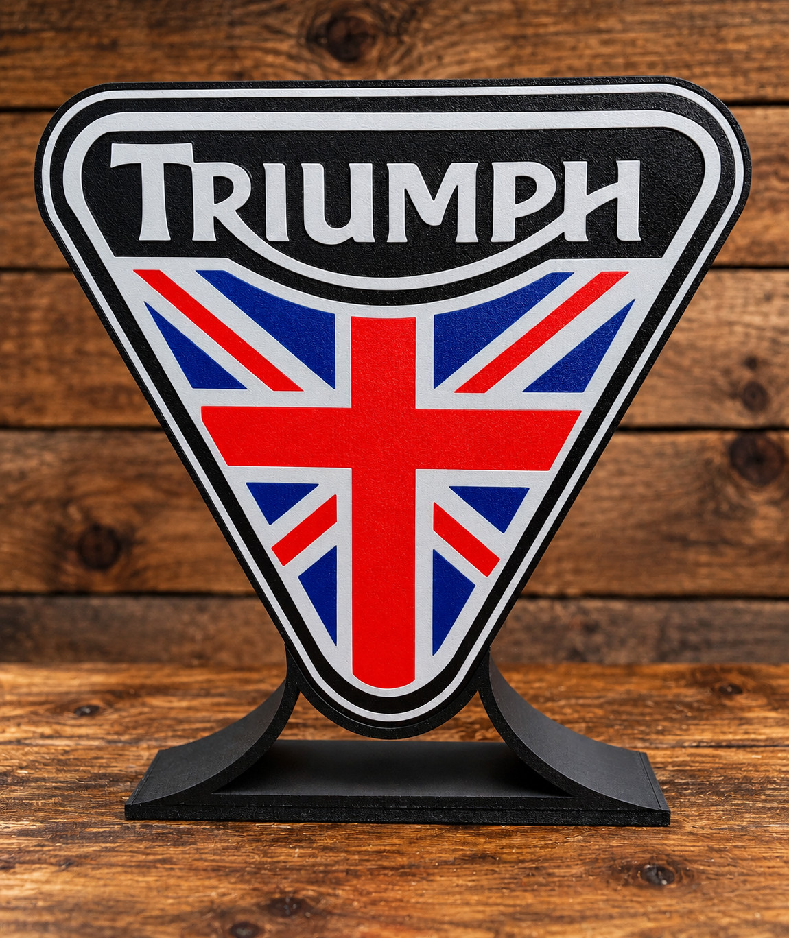 Triumph Motorcycle 9-inch Light Box LED Sign 3D Printed Wall Decor Man Cave