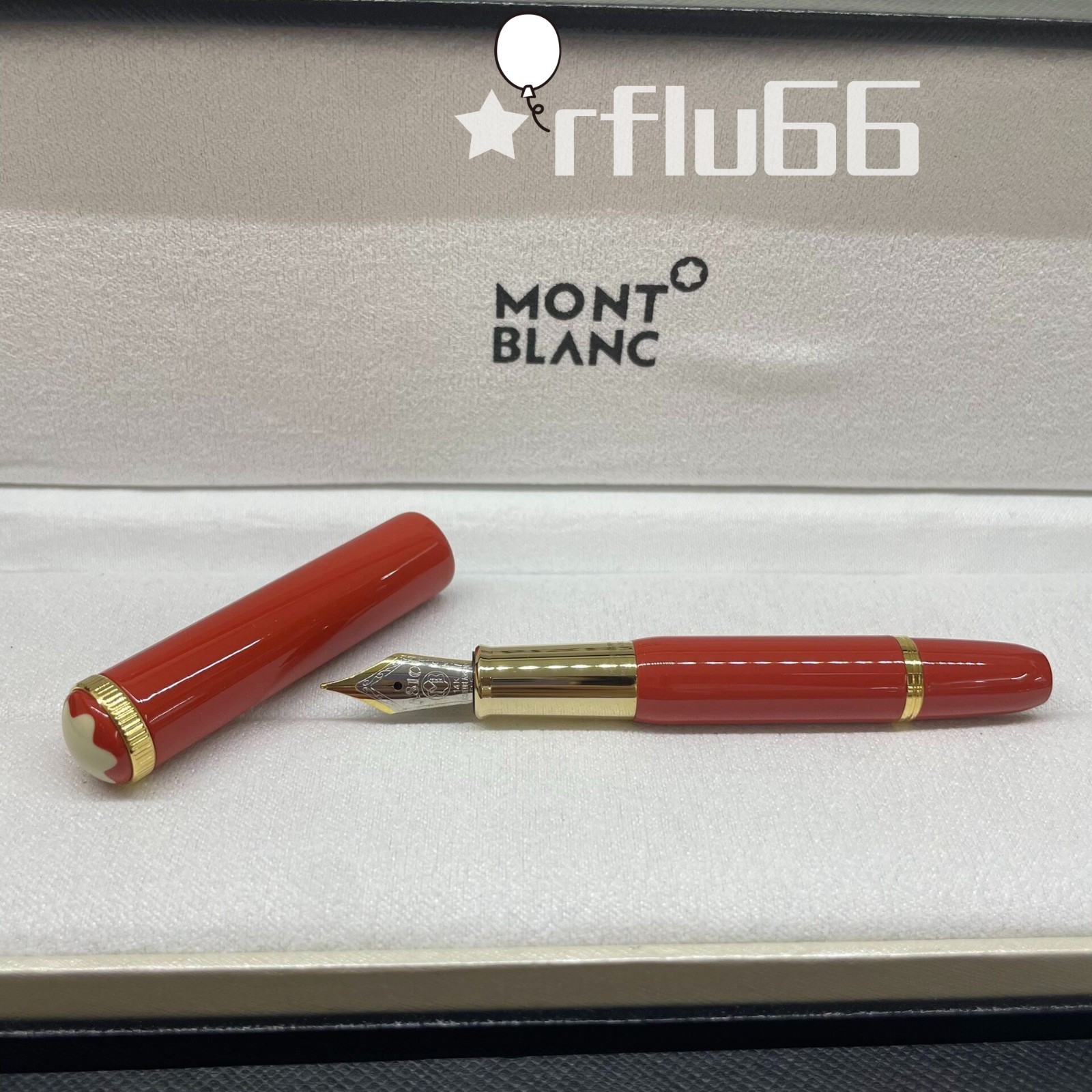 Montblanc Schreiberling Baby Resin Mini Red Fountain Pen Gift Box