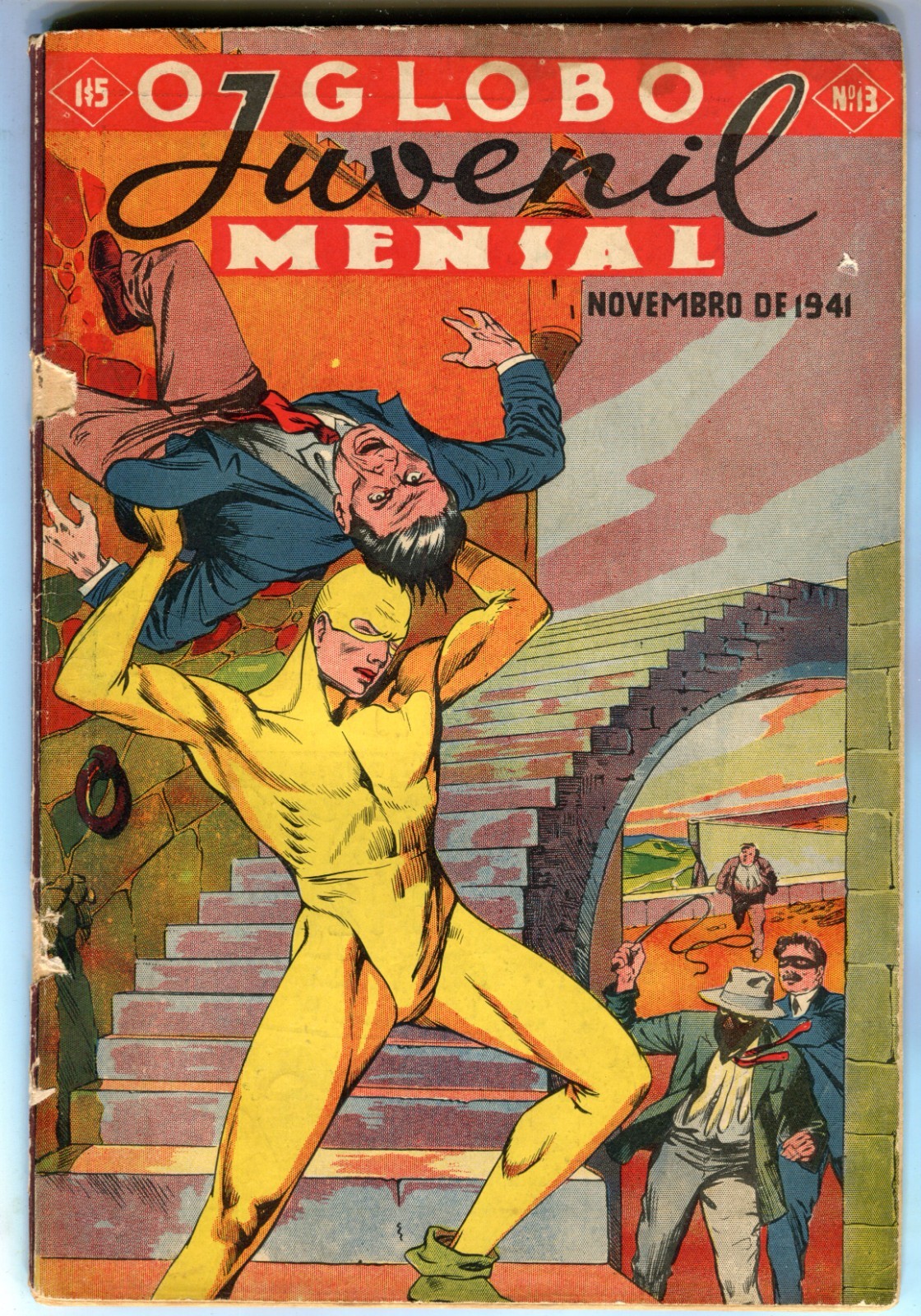 O GLOBO JUVENIL MENSAL #13 (Brazilian 1941). The Ray Human Torch