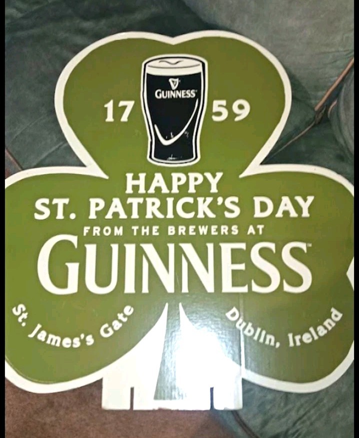 Guinness Happy St. Patrick’s Day Shamrock Sign 1759 Dublin Ireland