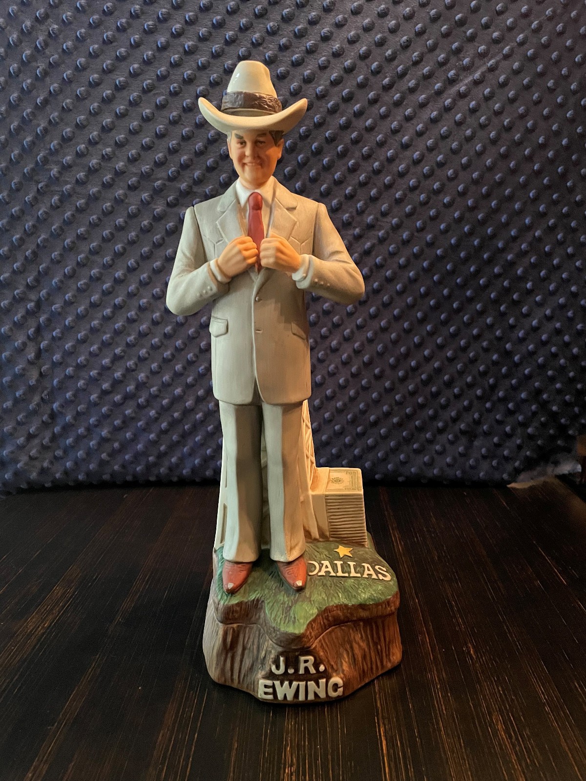 Vintage 1980 J.R. Ewing Dallas Musical Decantor McCormick Japan Music Box Works