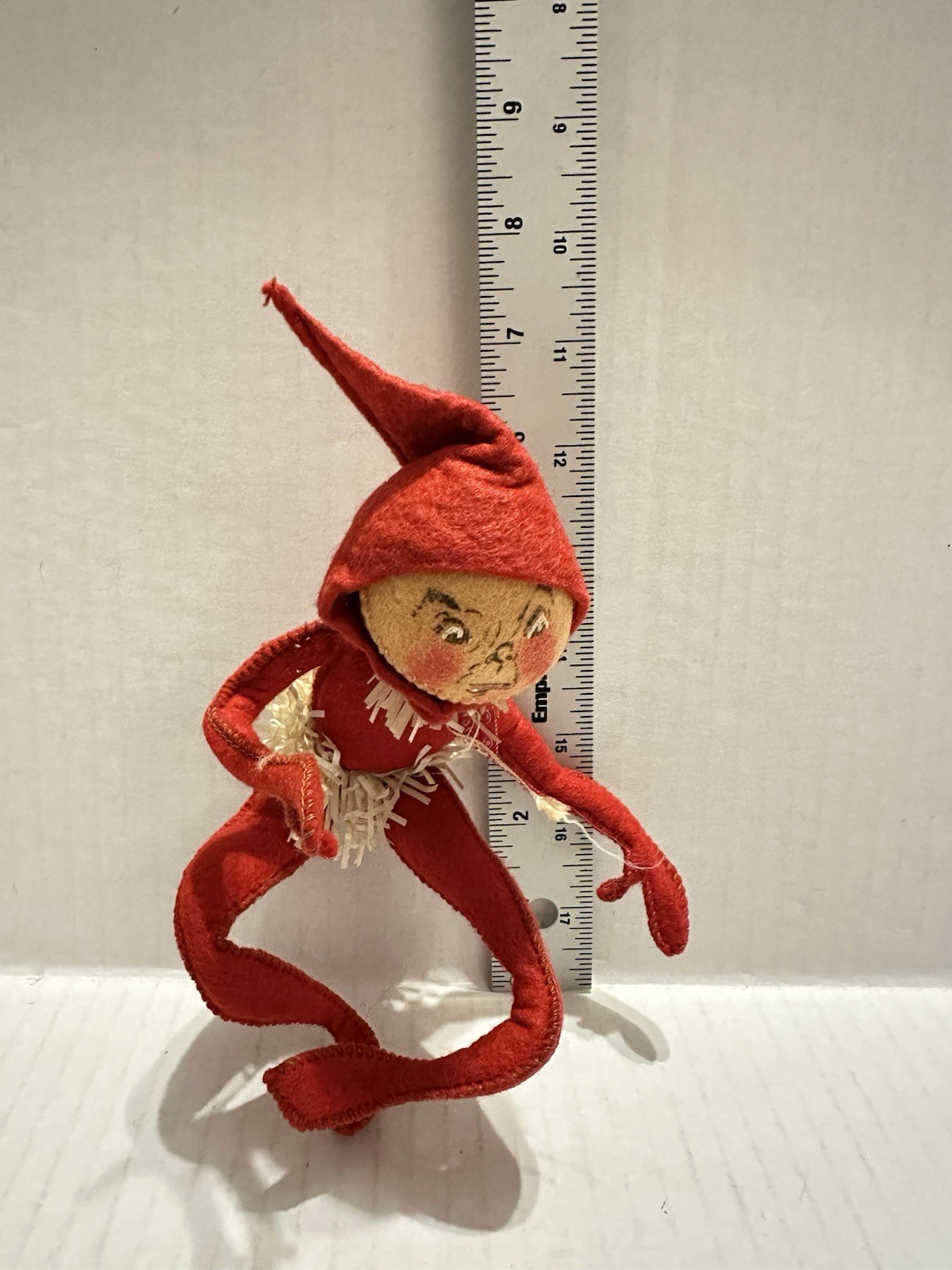 Vintage 1961 Rare Annalee Sitting Elf With Tinsel READ