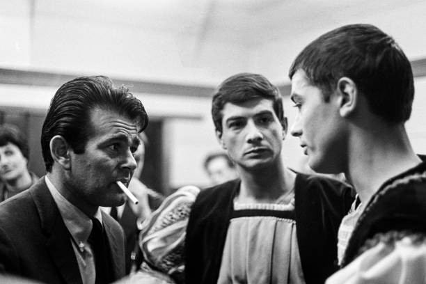 Alain Delon Jean Claude Brialy filming Famous Loves 1961 Old Photo 1