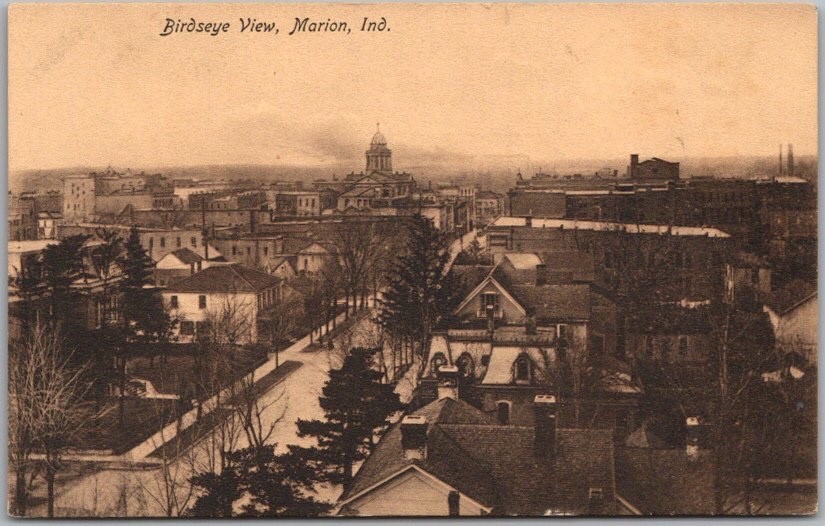 Vintage 1910s MARION, Indiana Postcard 